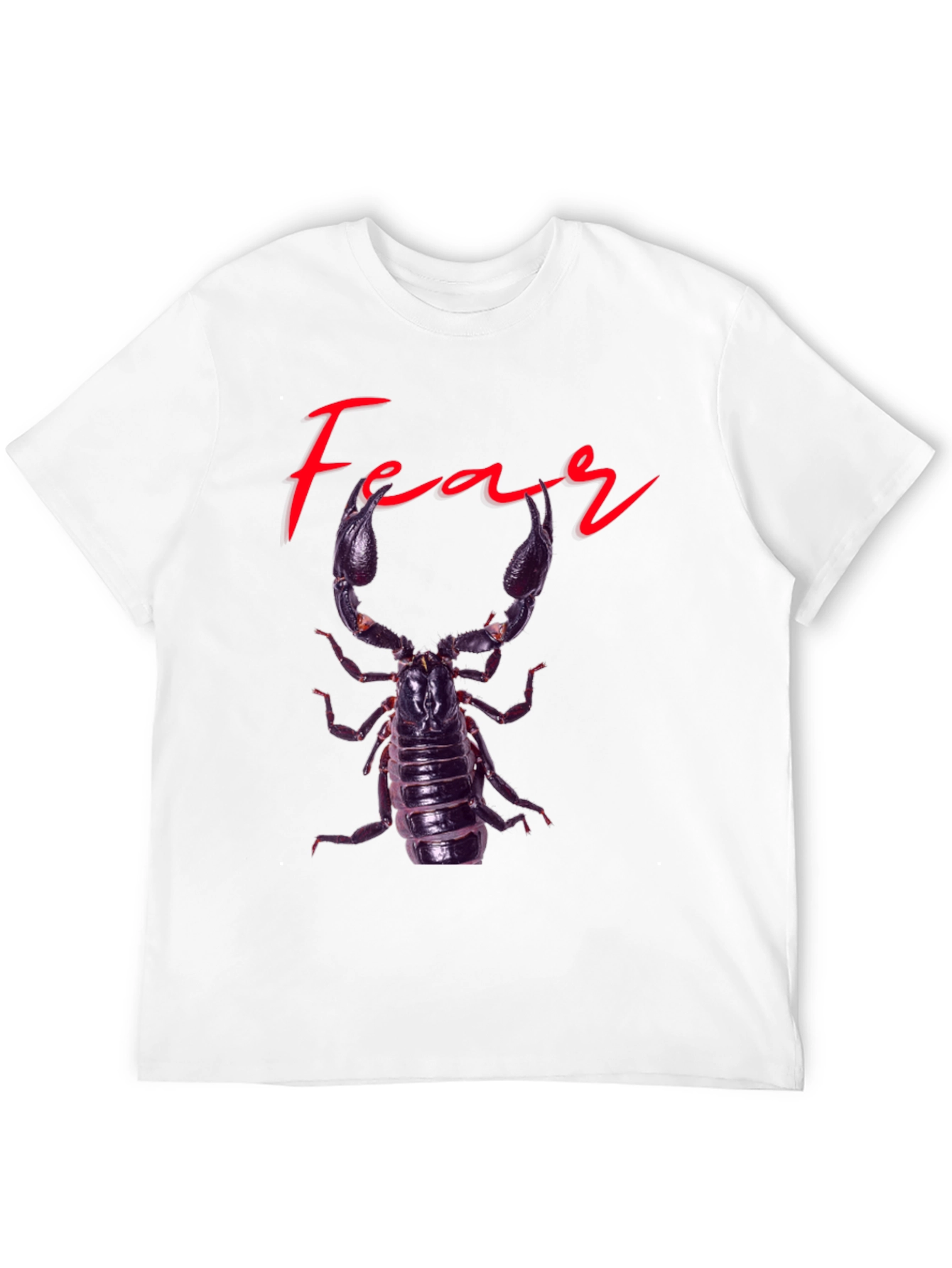 Black Fear Scorpion Graphic Tee - Black Cotton T-Shirt view 12
