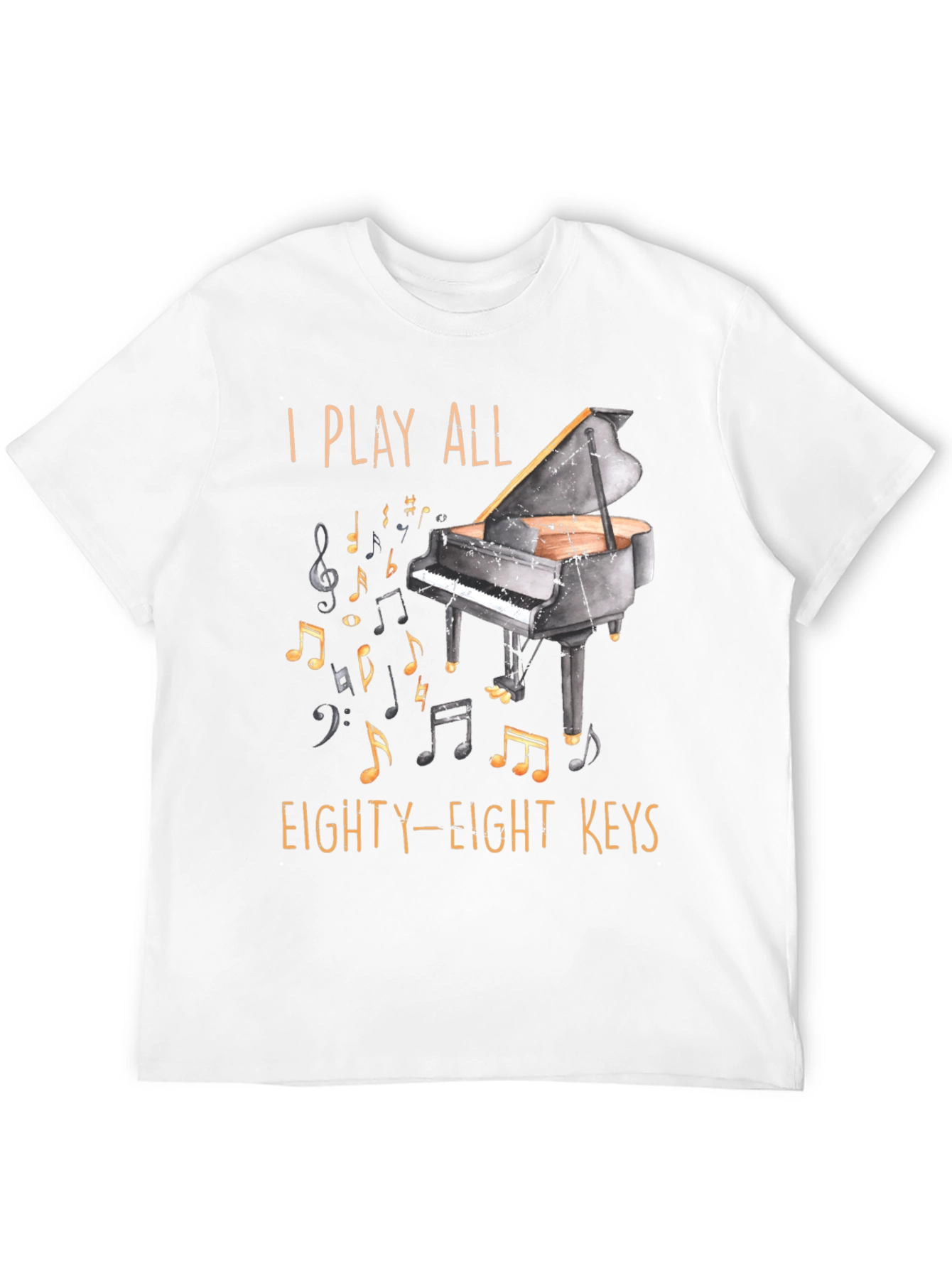 Black Piano Player Graphic T-Shirt - 88 Keys view 12