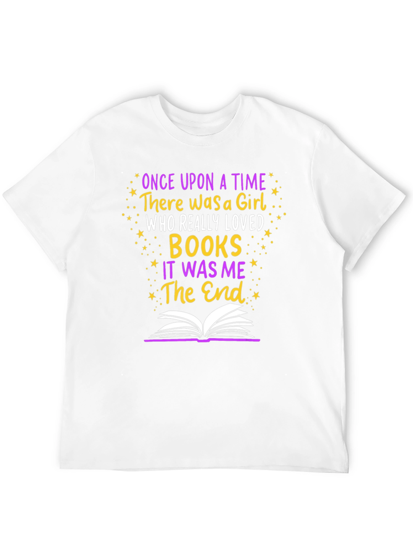 Black Once Upon a Time Book Lover T-Shirt view 12