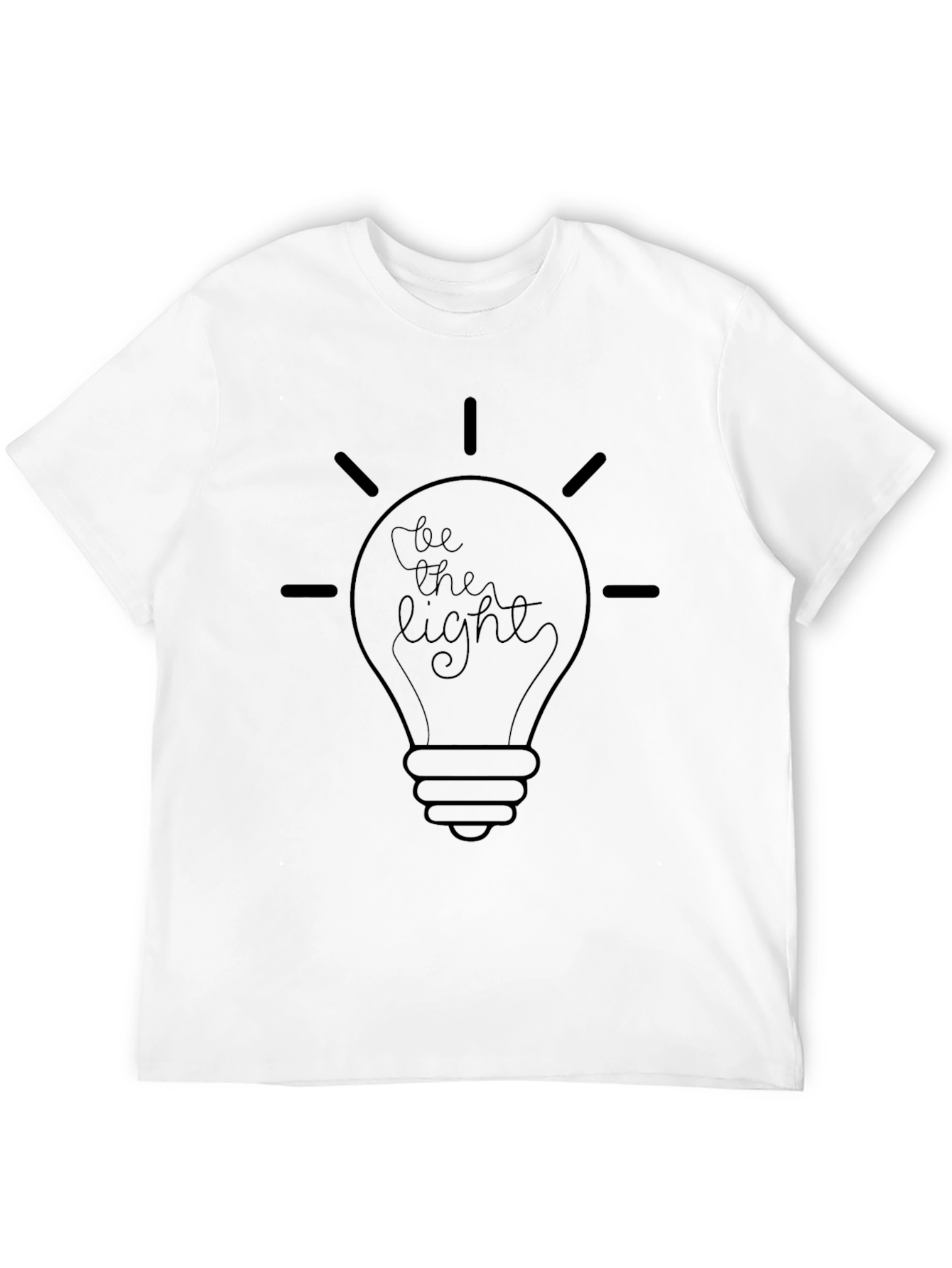 Black Be the Light T-Shirt - Black Crew Neck view 12