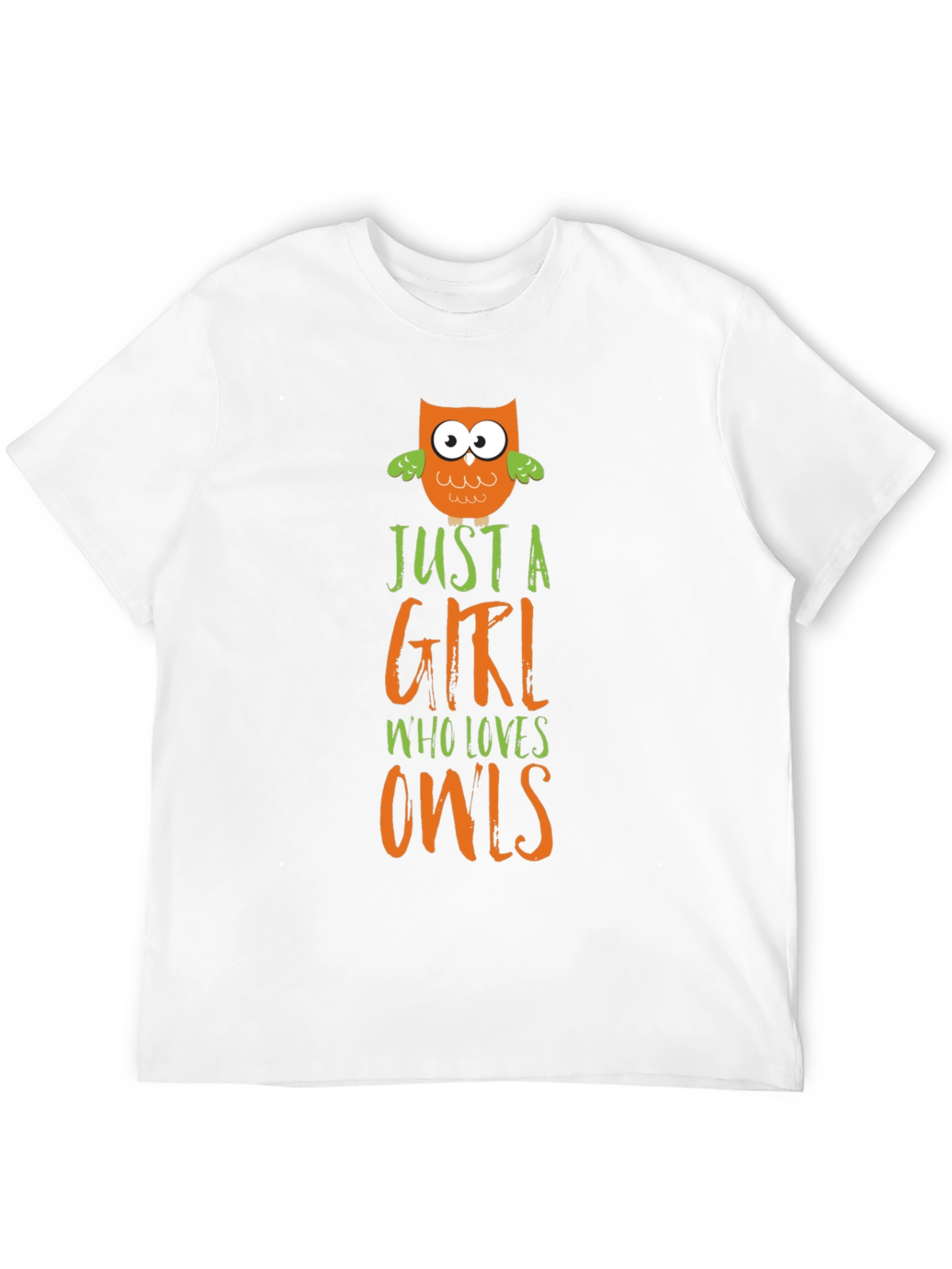 Black Just a Girl Who Loves Owls T-Shirt view 12