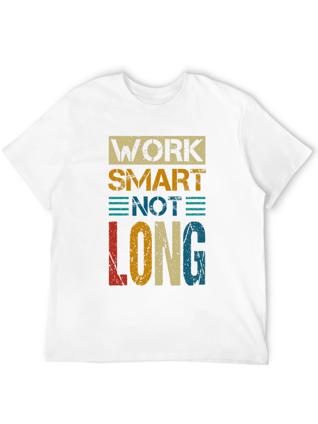 Black Work Smart Not Long Graphic Tee - Retro Style view 12