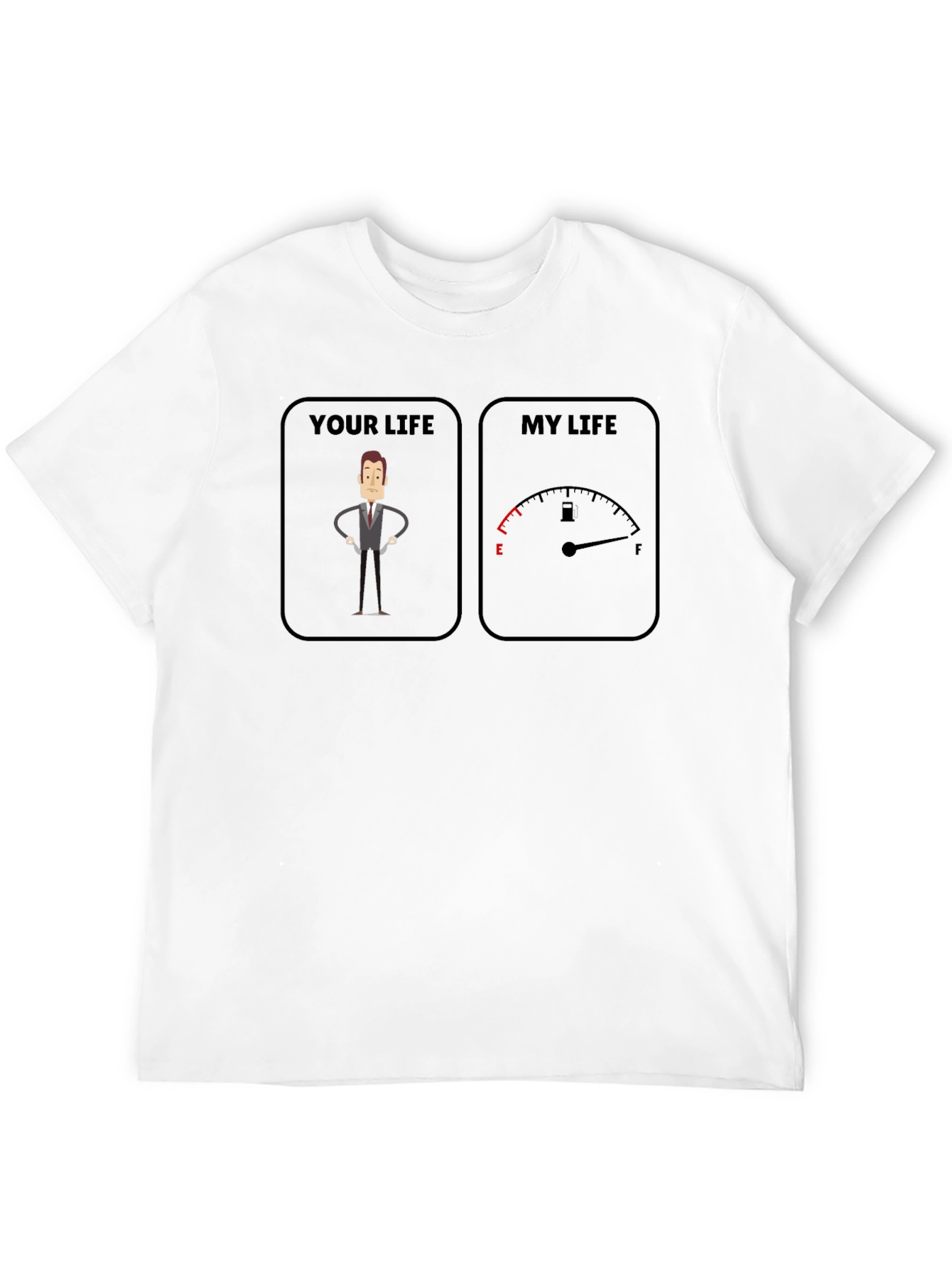 Black Your Life vs My Life Graphic T-Shirt view 12