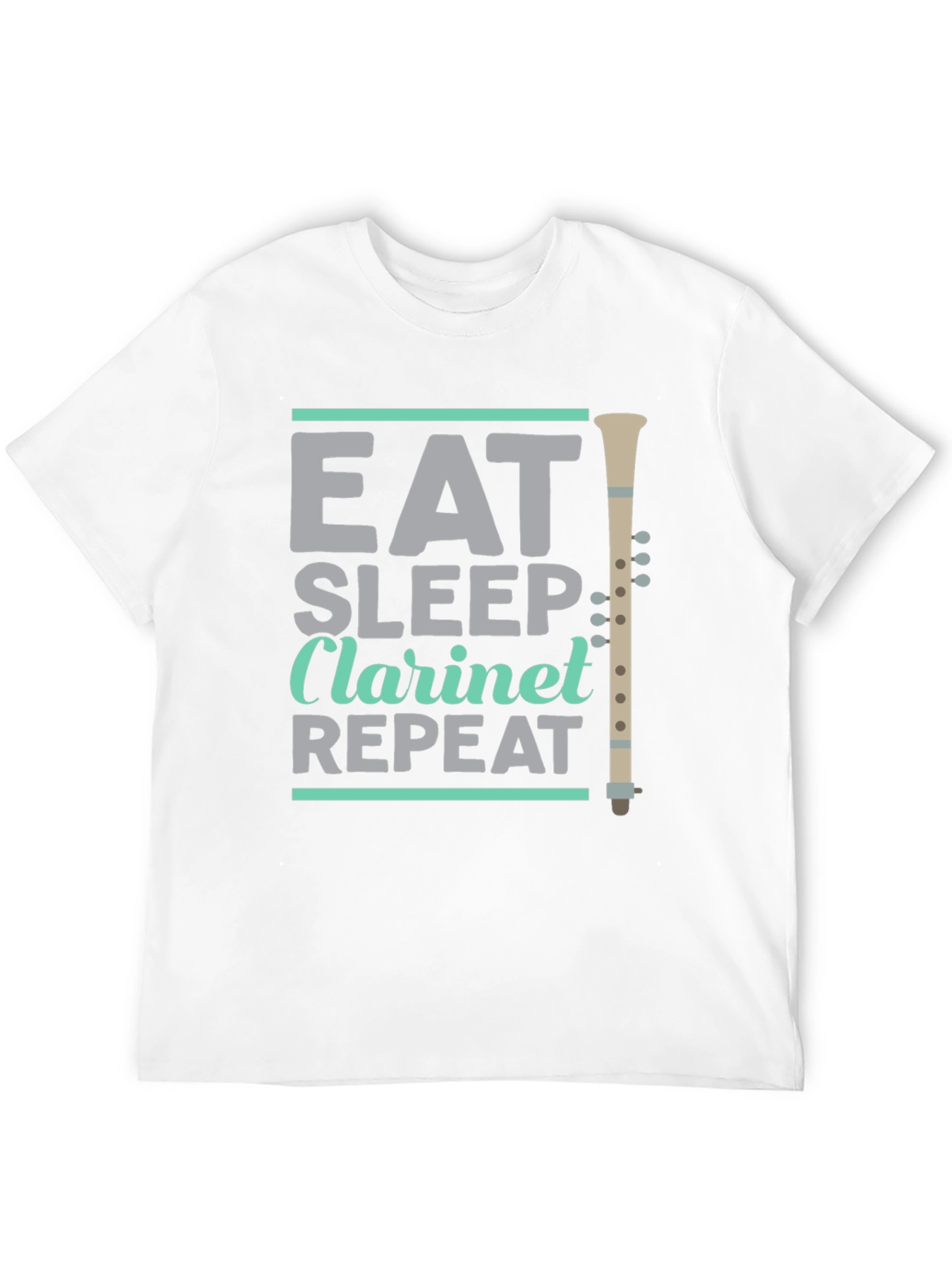 Black Eat Sleep Clarinet Repeat T-Shirt - Musician Gift view 12