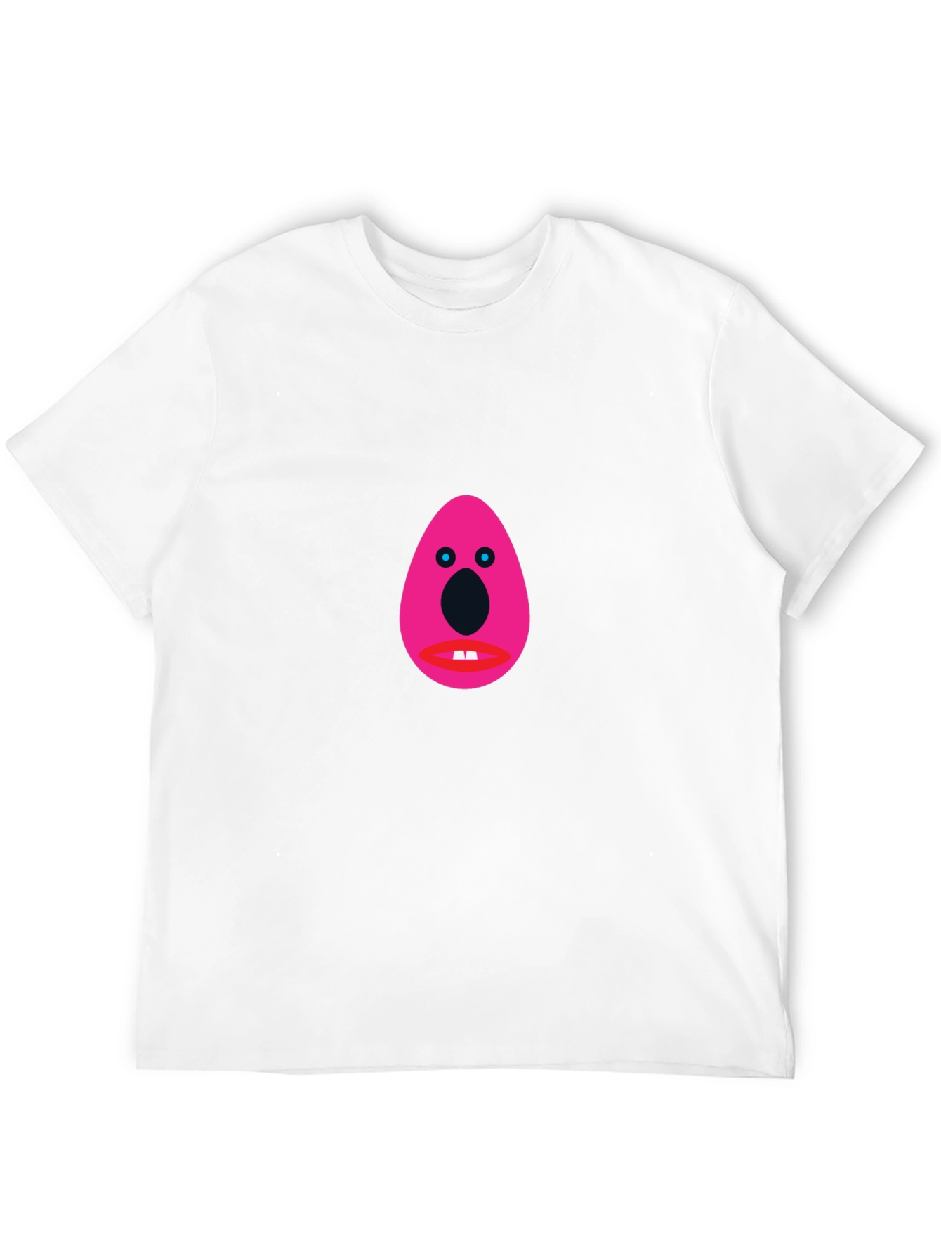 Black Funny Graphic Tee - Pink Egg Head Design view 12