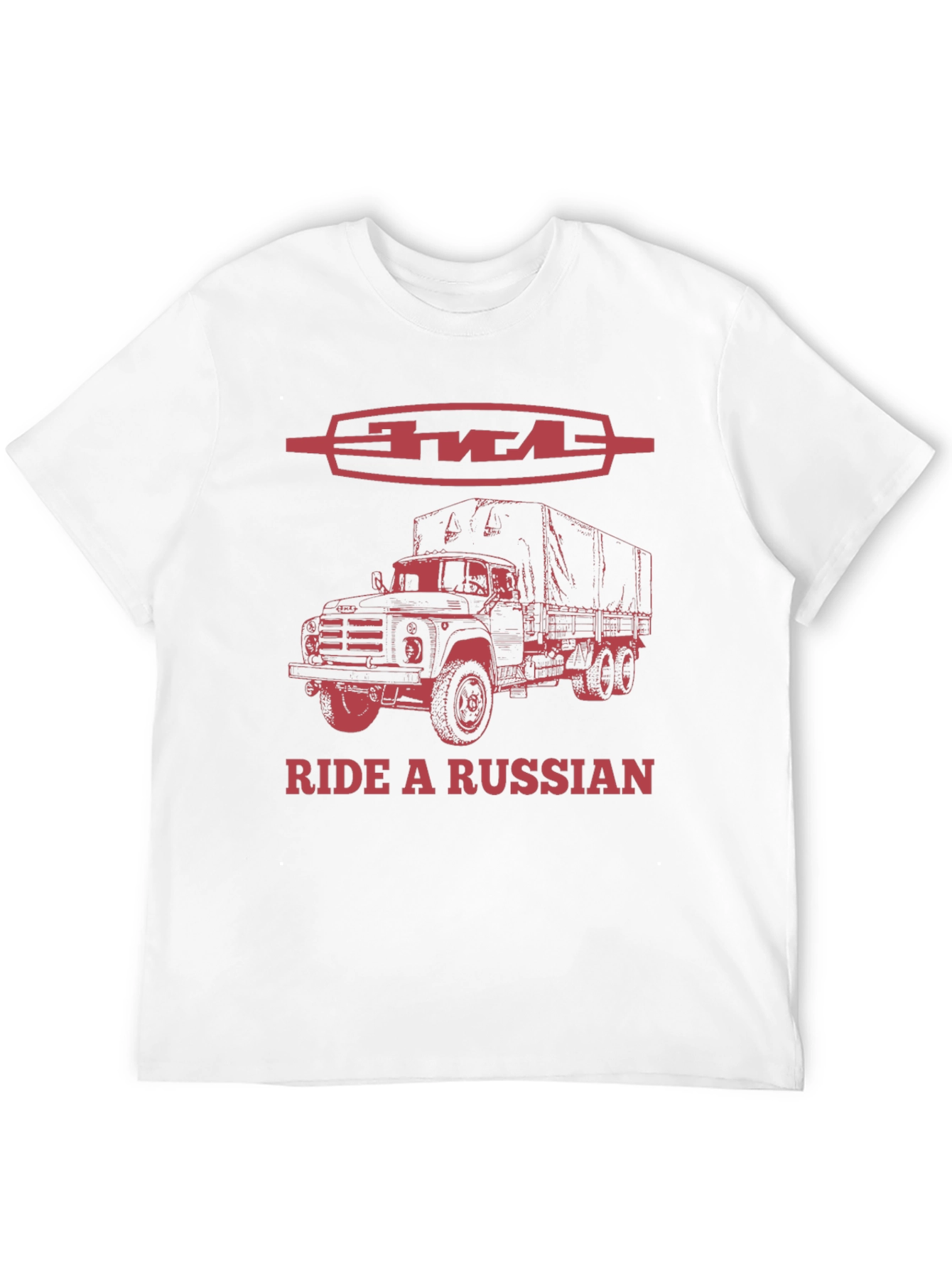 Black Ride a Russian Truck T-Shirt - Classic Design view 12