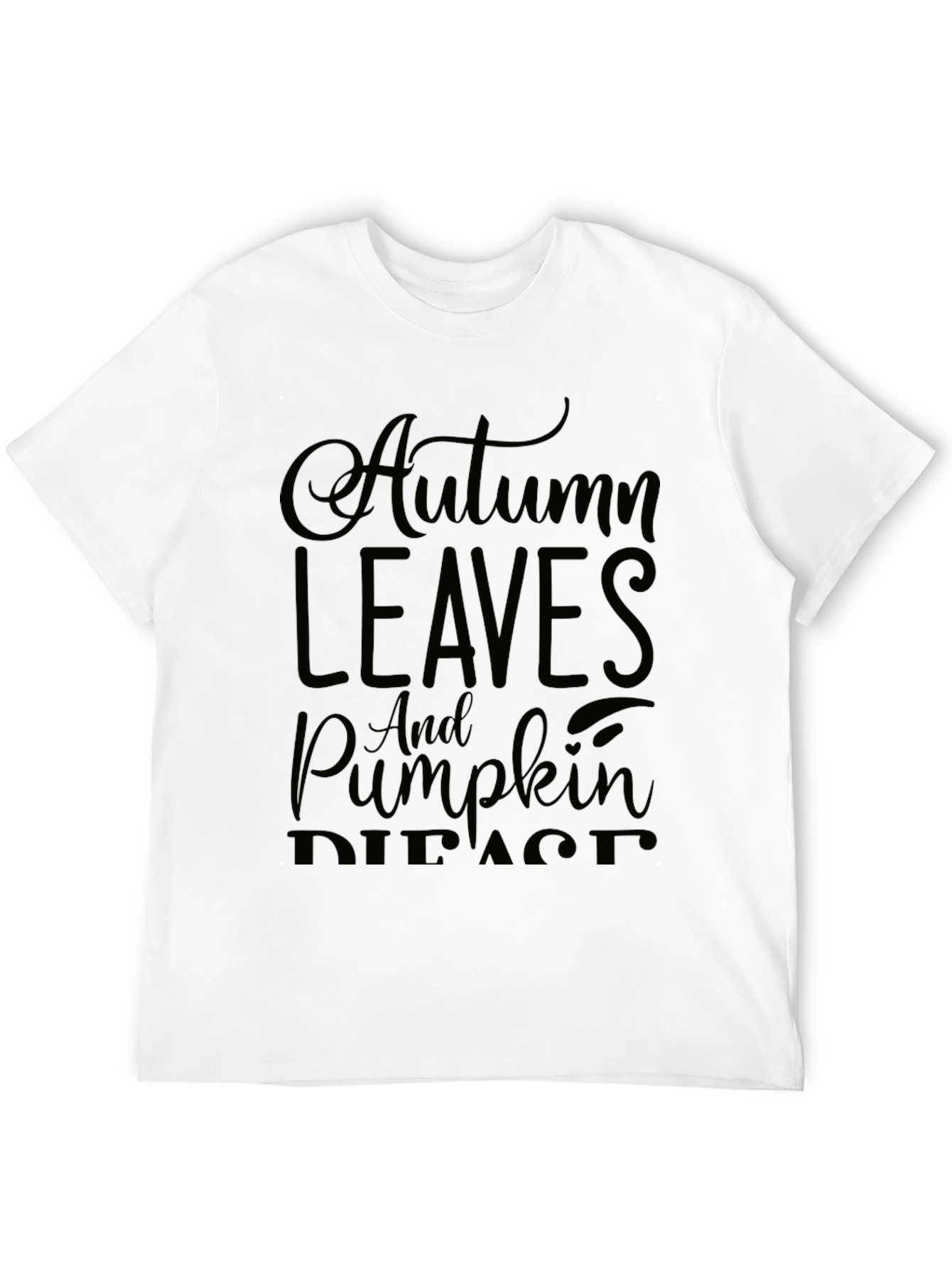 Autumn Leaves & Pumpkin Spice Black Graphic Tee - 12