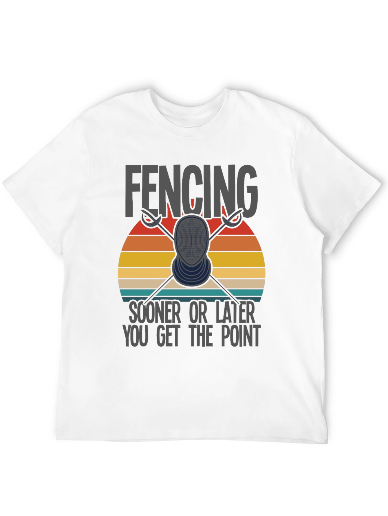 Black Fencing T-Shirt: Sooner or Later You Get the Point view 12