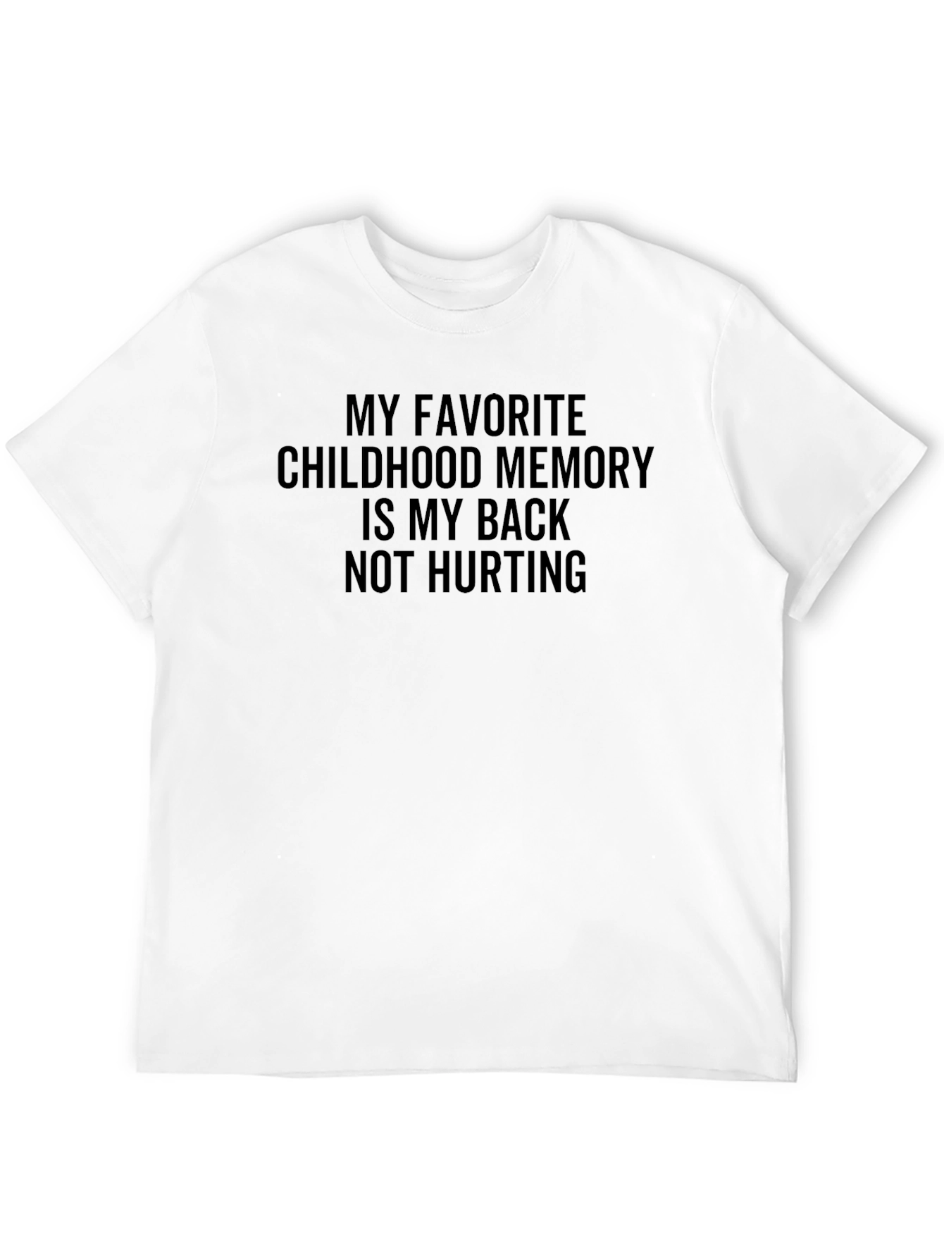 Black Funny Back Pain Relief T-Shirt view 12