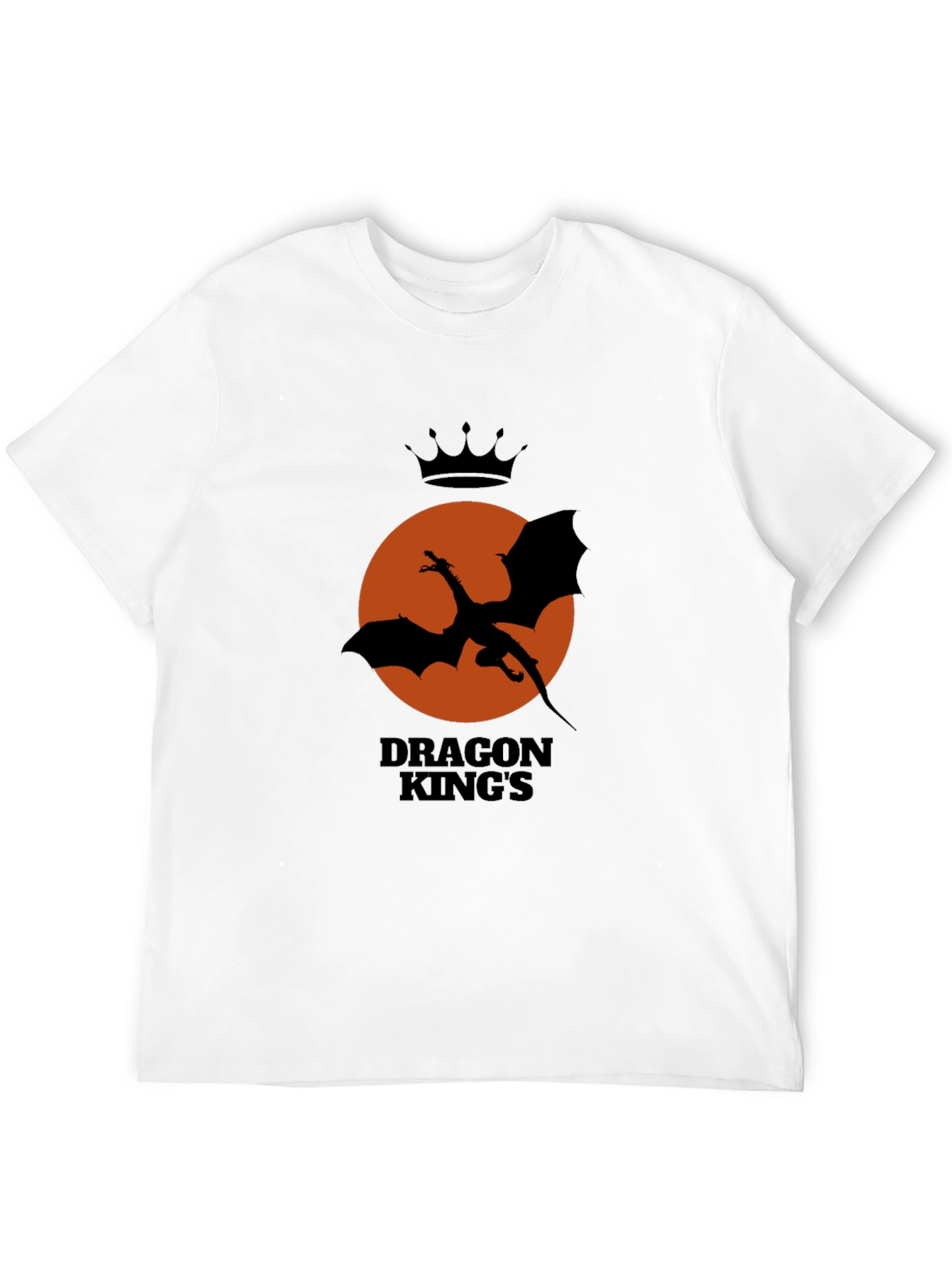 Black Dragon King's Silhouette Black T-Shirt view 12