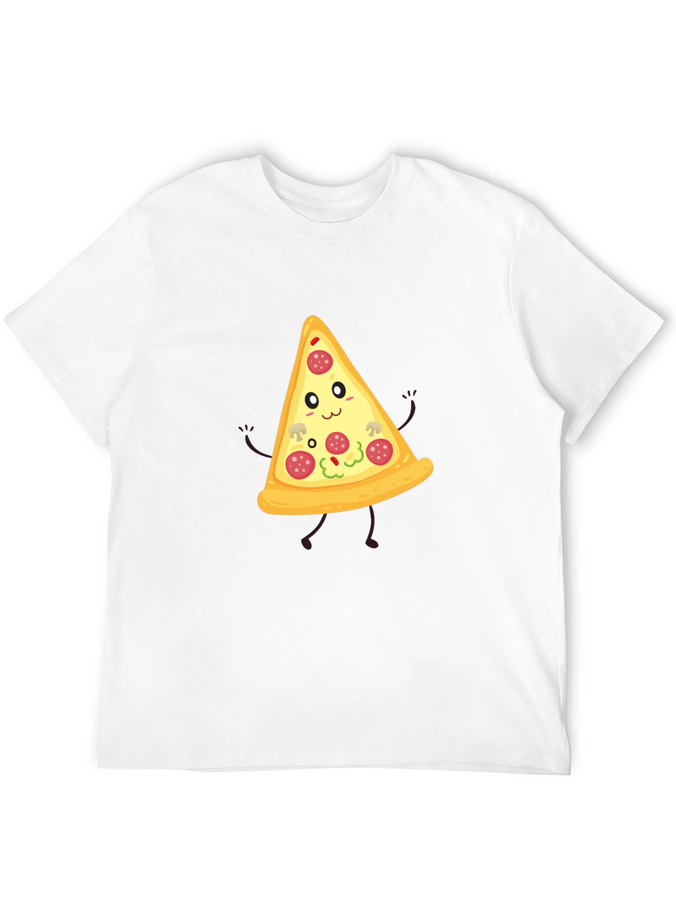 Funny Pizza Slice Graphic Tee - Unisex Black T-Shirt - 12