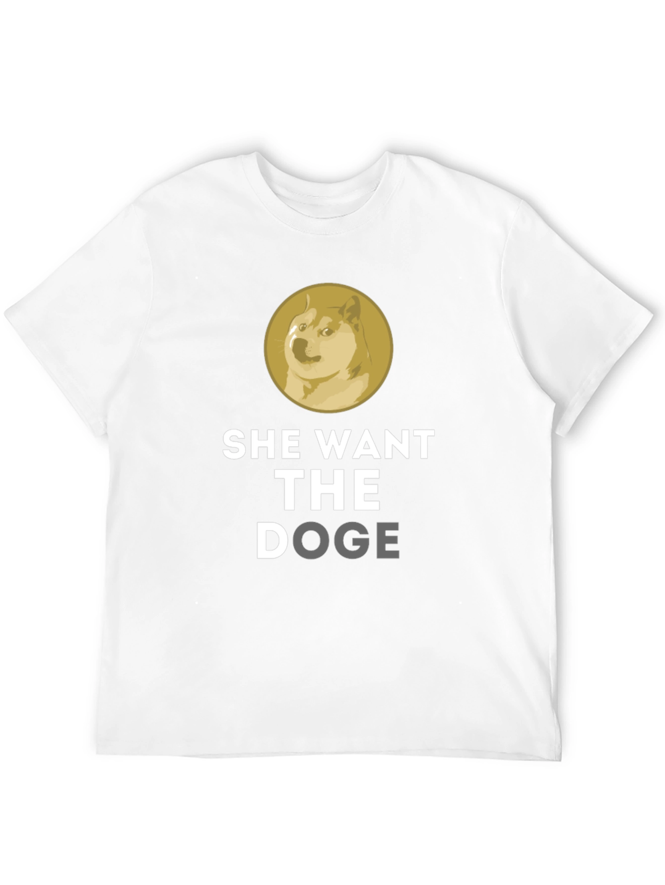 Black She Want The Doge Funny Meme T-Shirt view 12