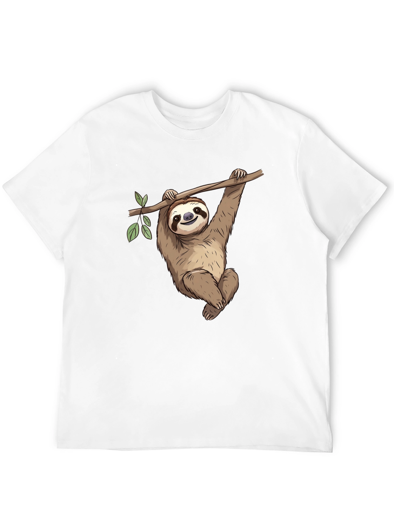 Black Cute Sloth Hanging on Tree T-Shirt view 12
