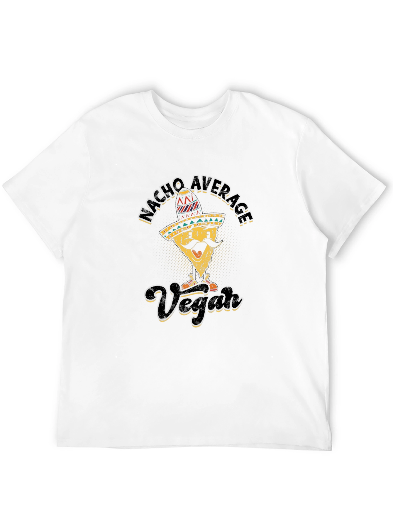 Black Nacho Average Vegan T-Shirt - Funny Food Pun Tee view 12