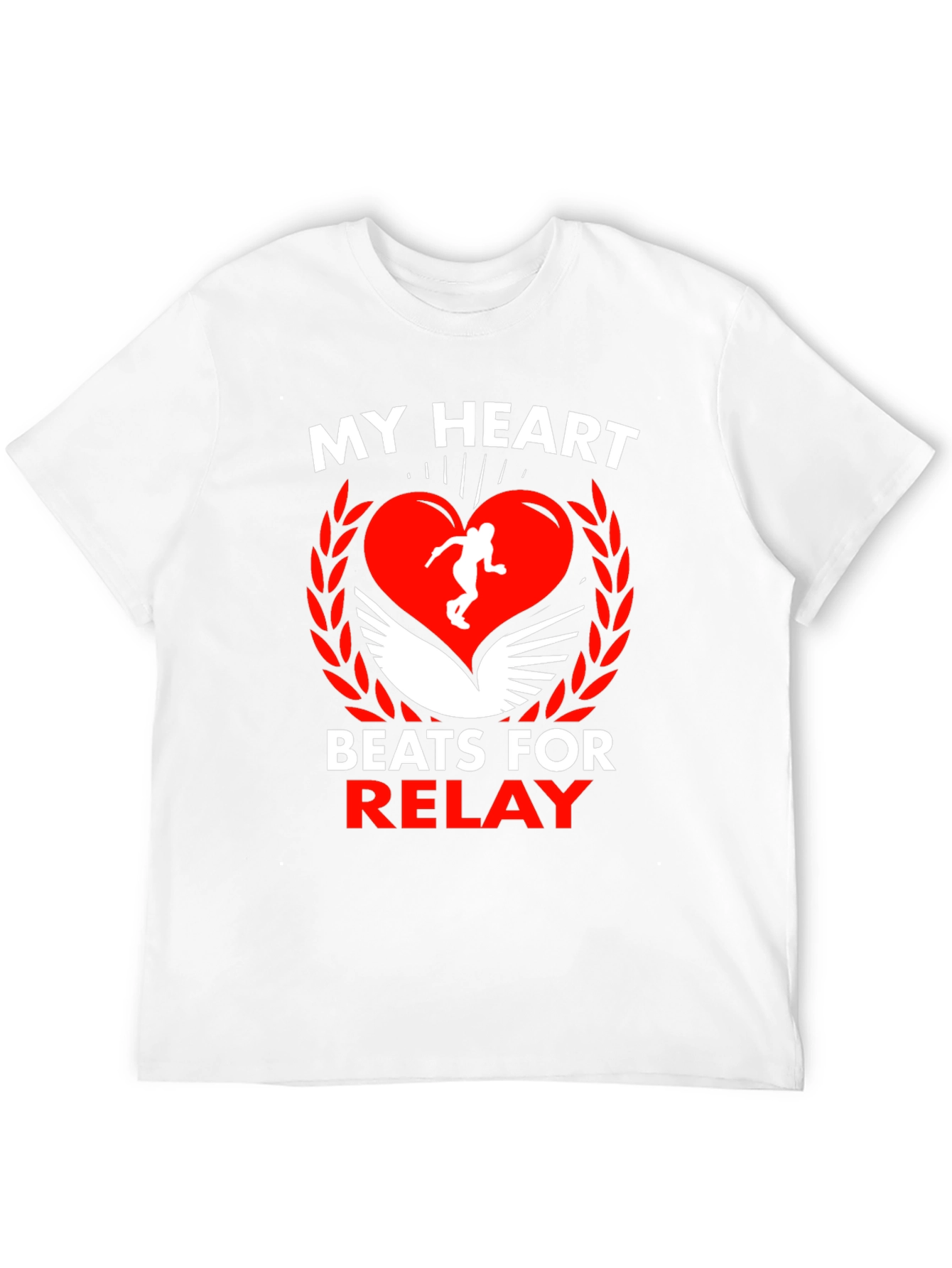 Black My Heart Beats for Relay Black T-Shirt view 12