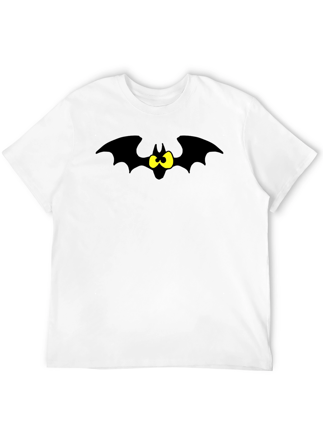 Black Cartoon Bat Graphic Tee - Black T-Shirt view 12