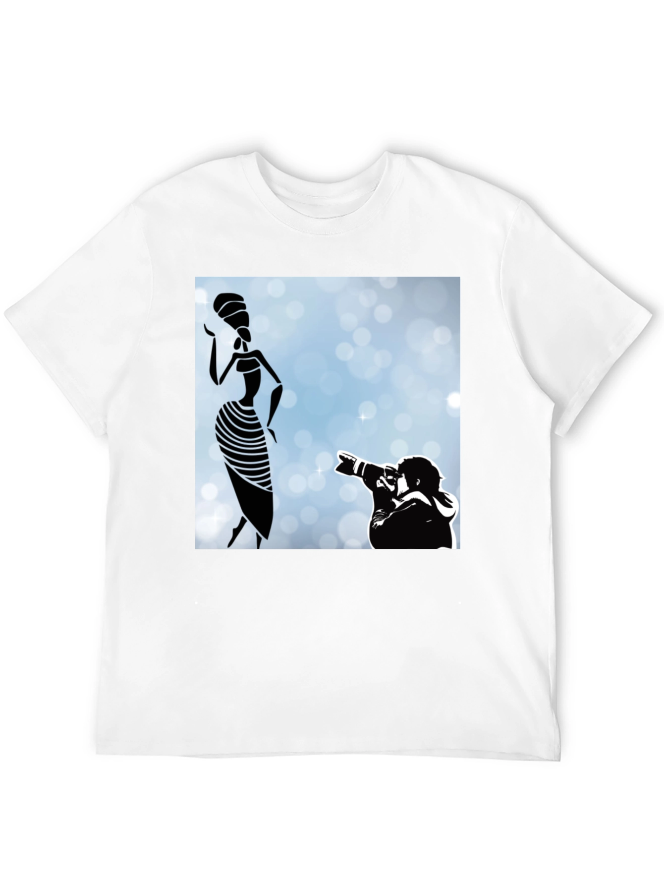 Black Stylish Black Graphic Tee - Fashion Photographer view 12