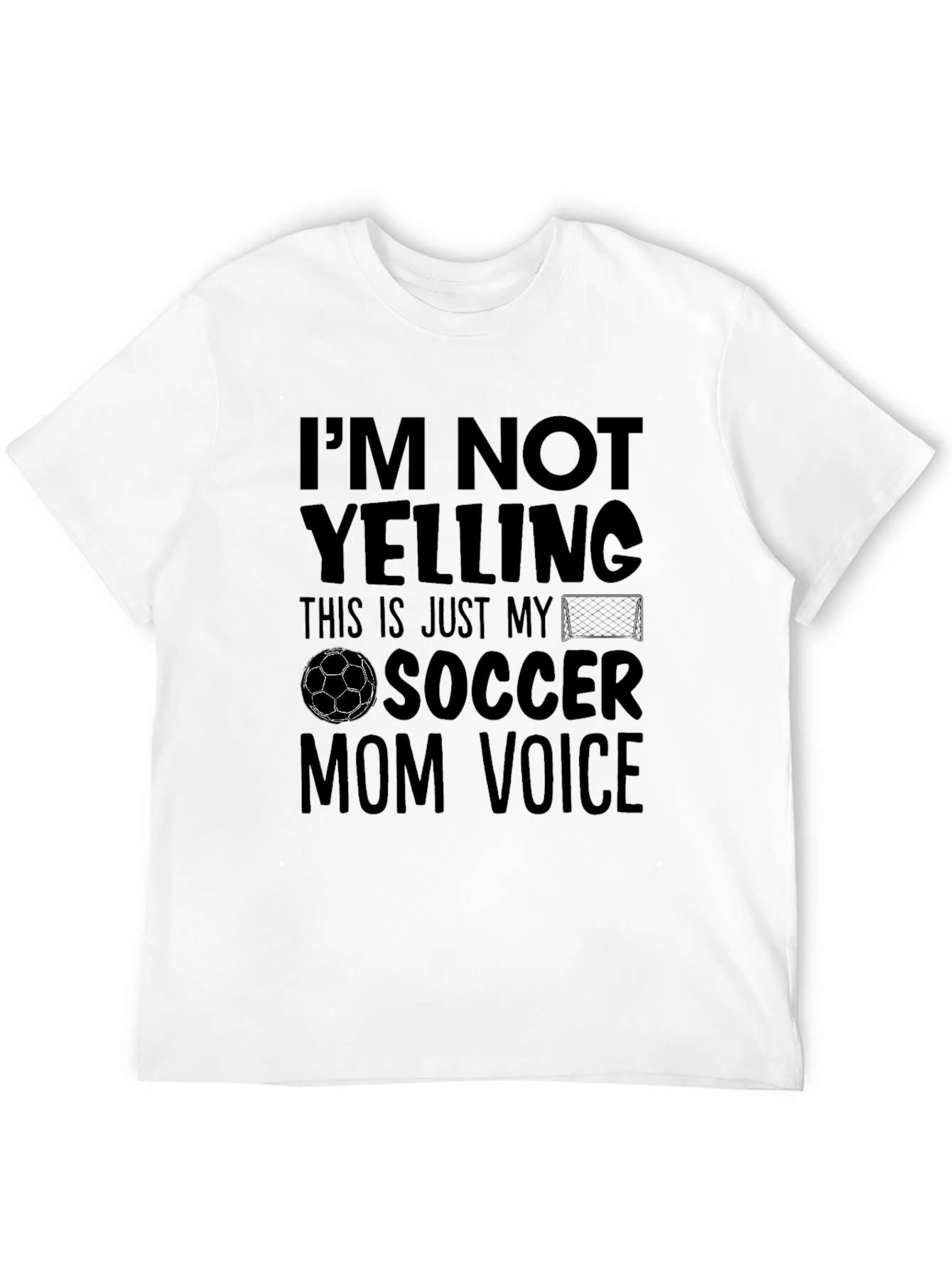Black Soccer Mom Voice T-Shirt - Funny Graphic Tee view 12