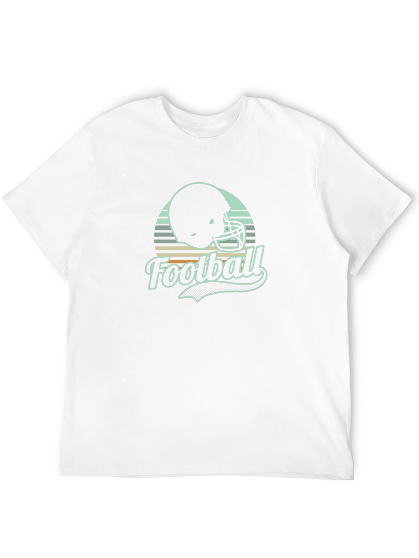 Black Retro Football Helmet Graphic Tee view 12