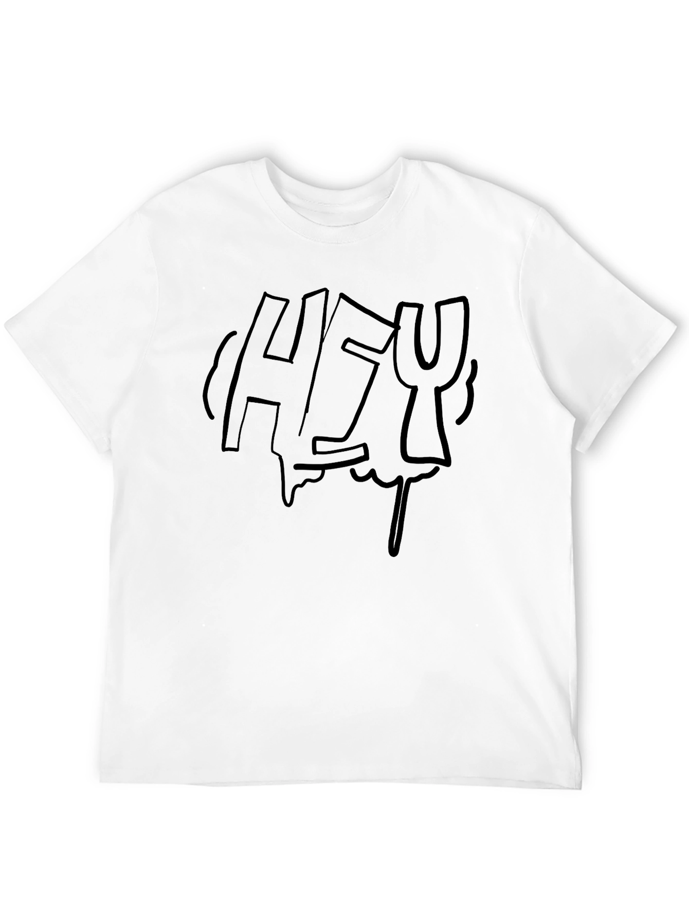 Black Men's Black HEY Graphic Tee view 12