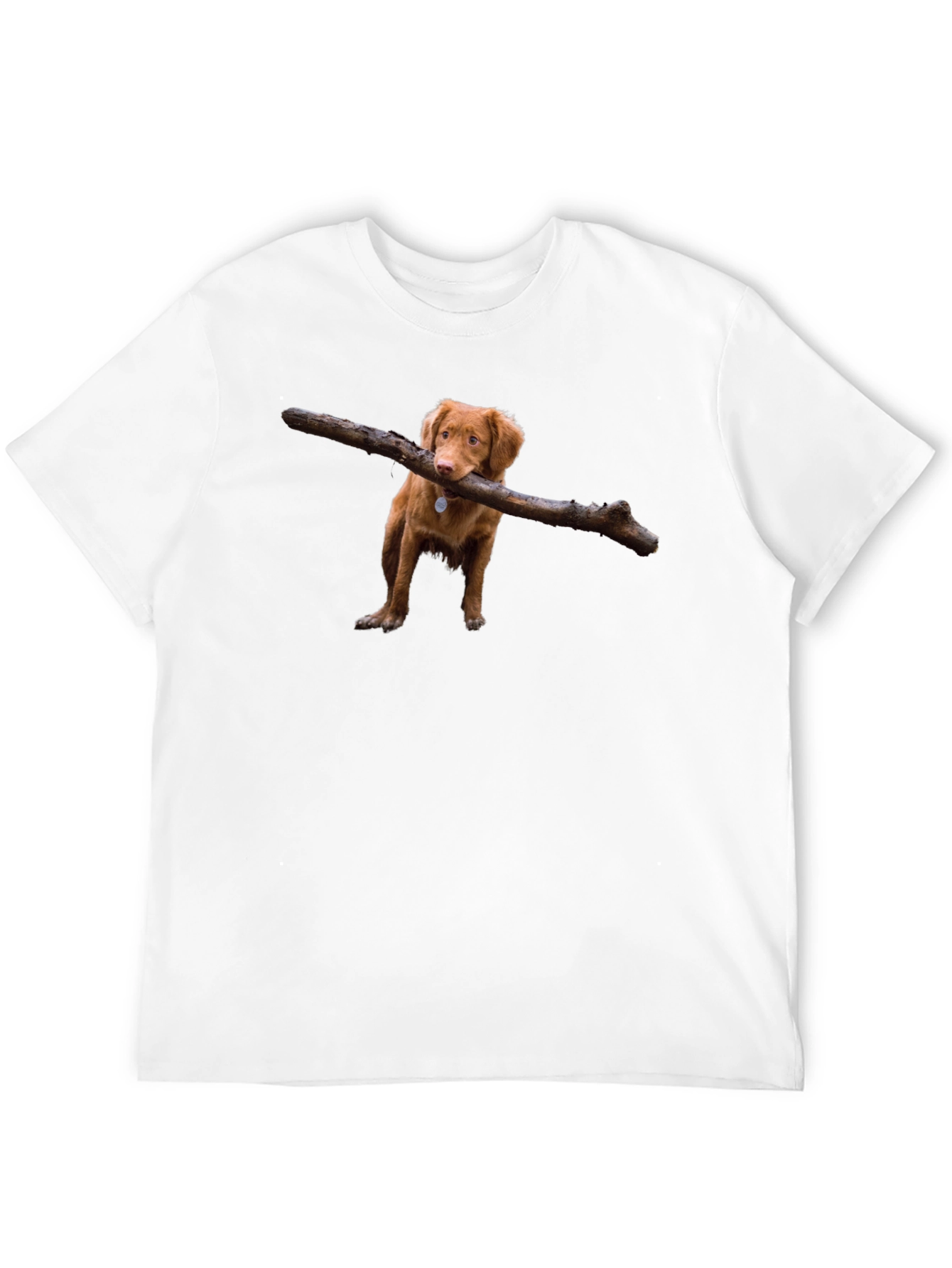 Black Dog With Stick Graphic T-Shirt - Black view 12