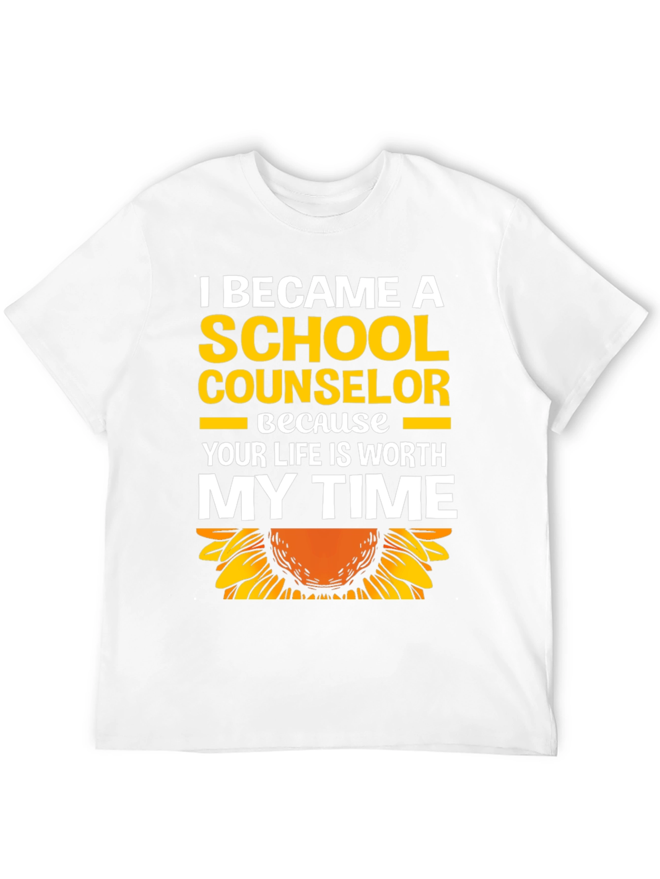 Black School Counselor Sunflower Graphic T-Shirt view 12