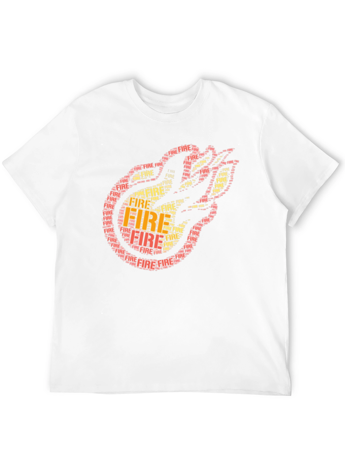 Black Fire Word Art Graphic Tee - Trendy Black T-Shirt view 12