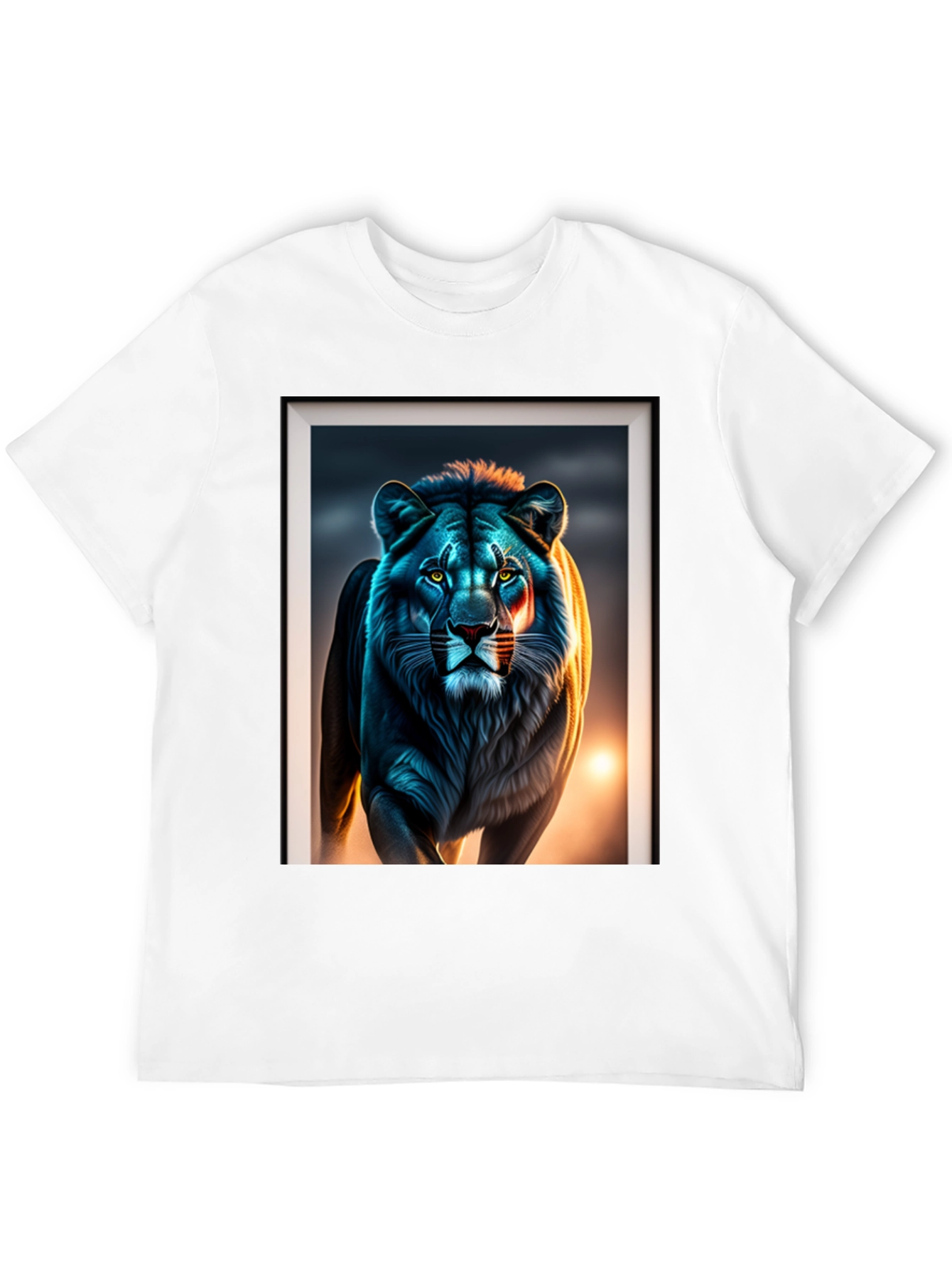 Black Lion Graphic Tee - Bold Animal Print view 12