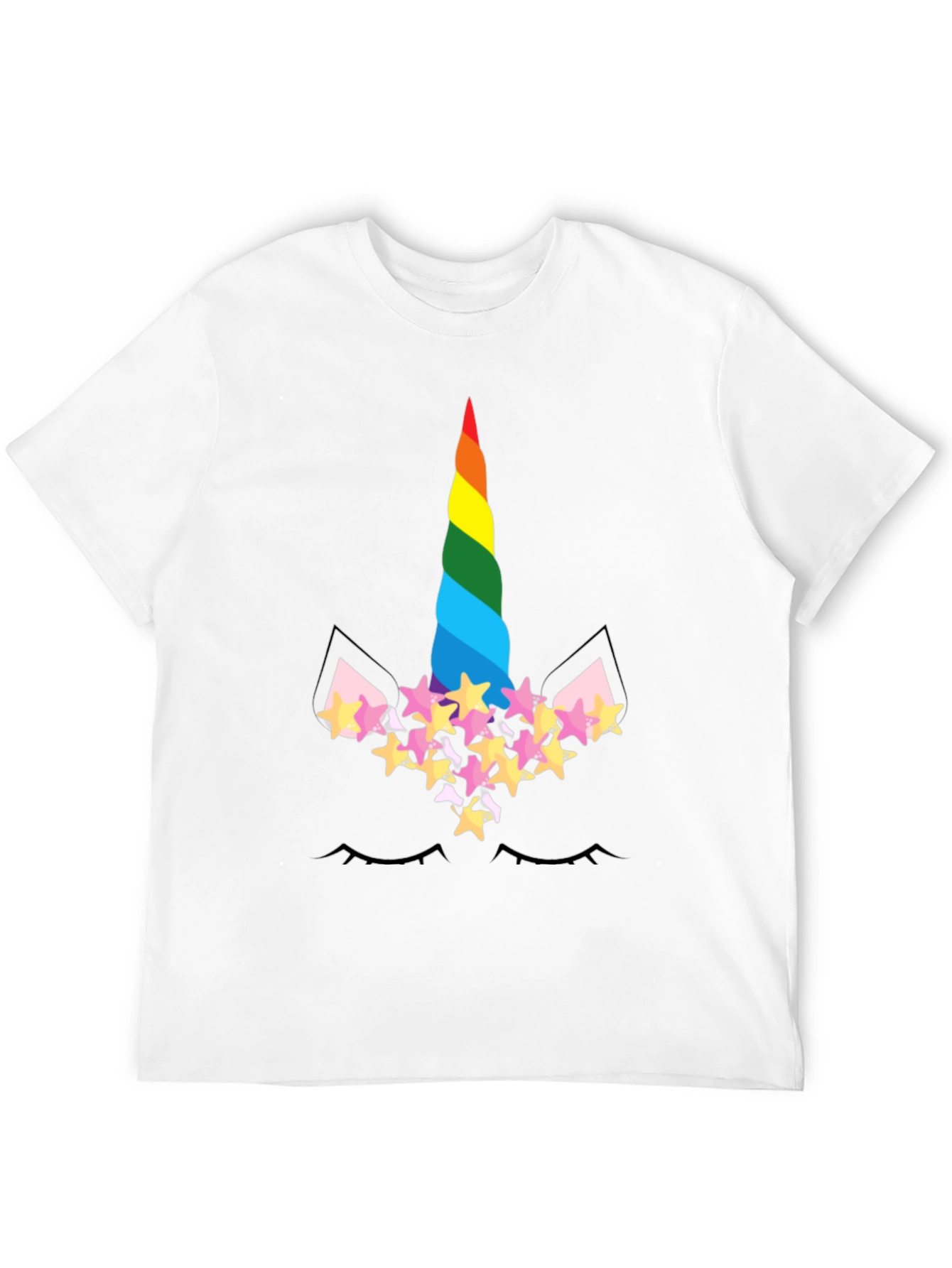 Black Unicorn Rainbow T-Shirt view 12