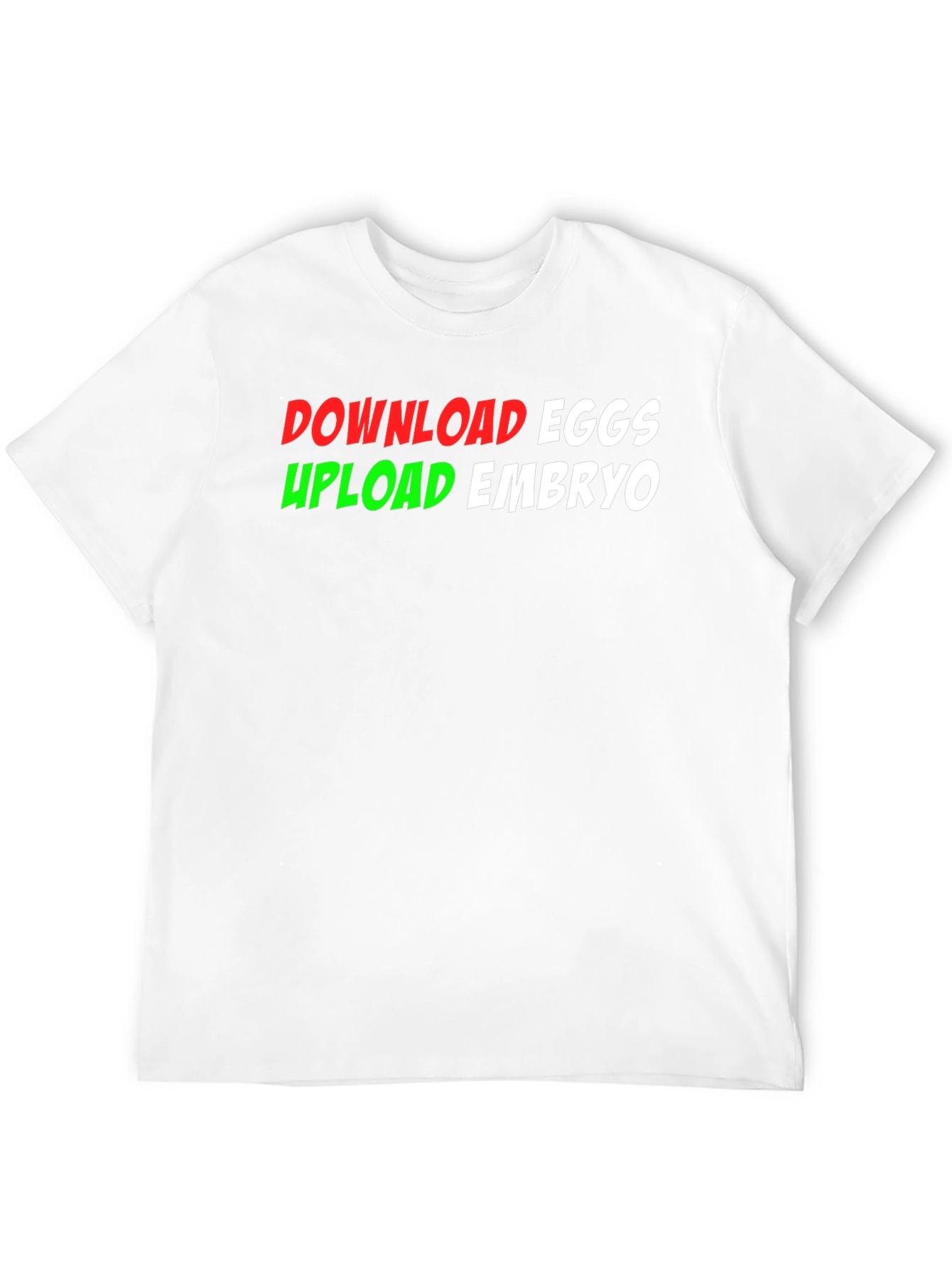 Black Download Eggs Upload Embryo Graphic Tee view 12