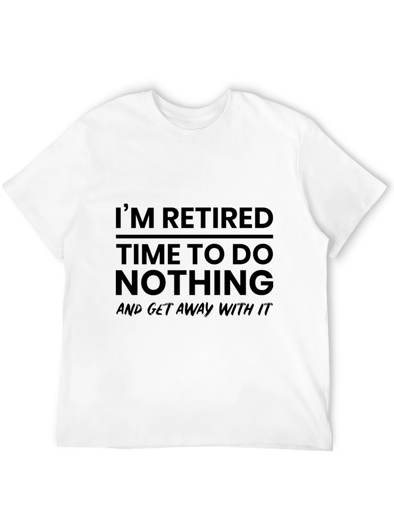 Black Retired Time to Do Nothing Black T-Shirt view 12