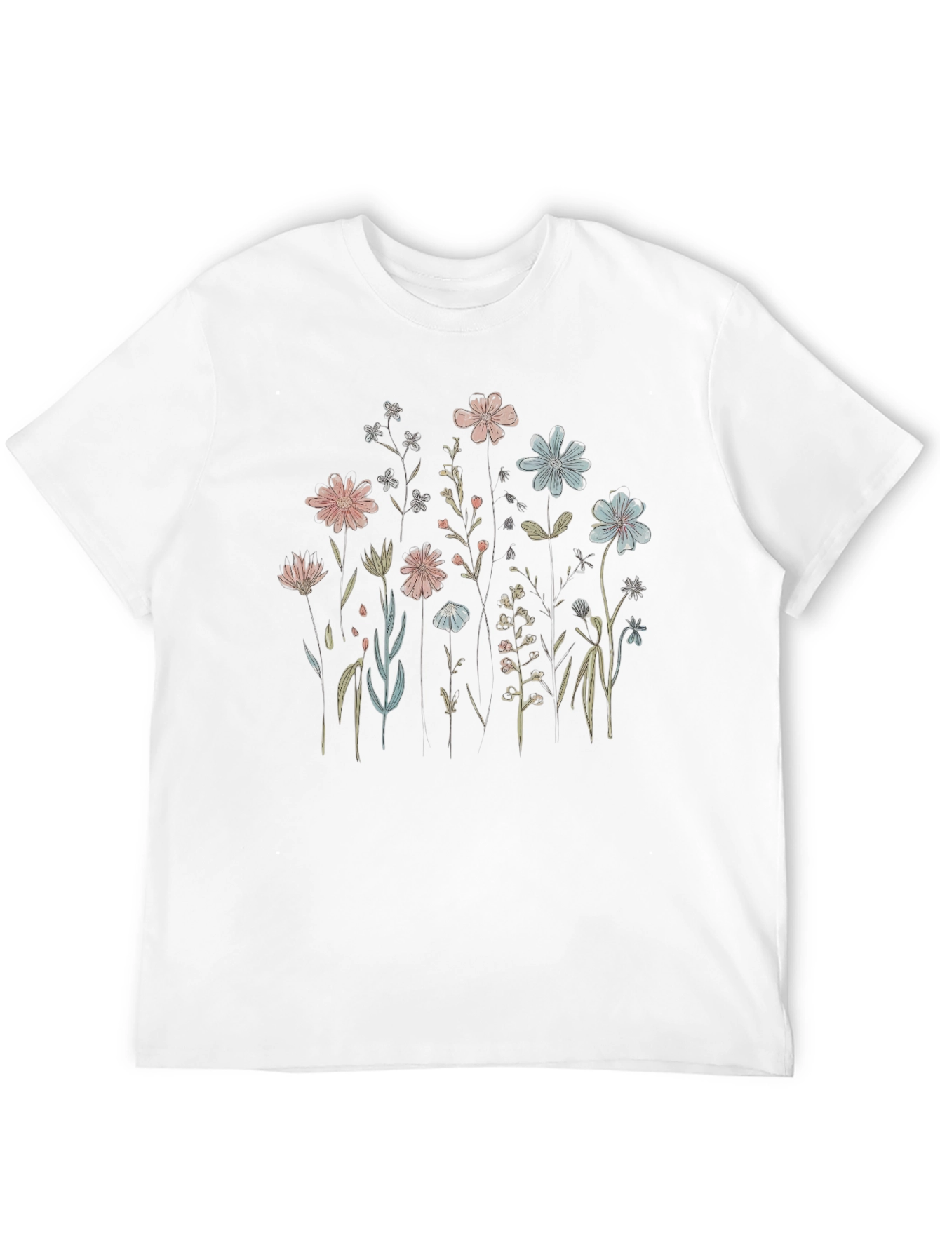 Black Floral Print Black T-Shirt view 12