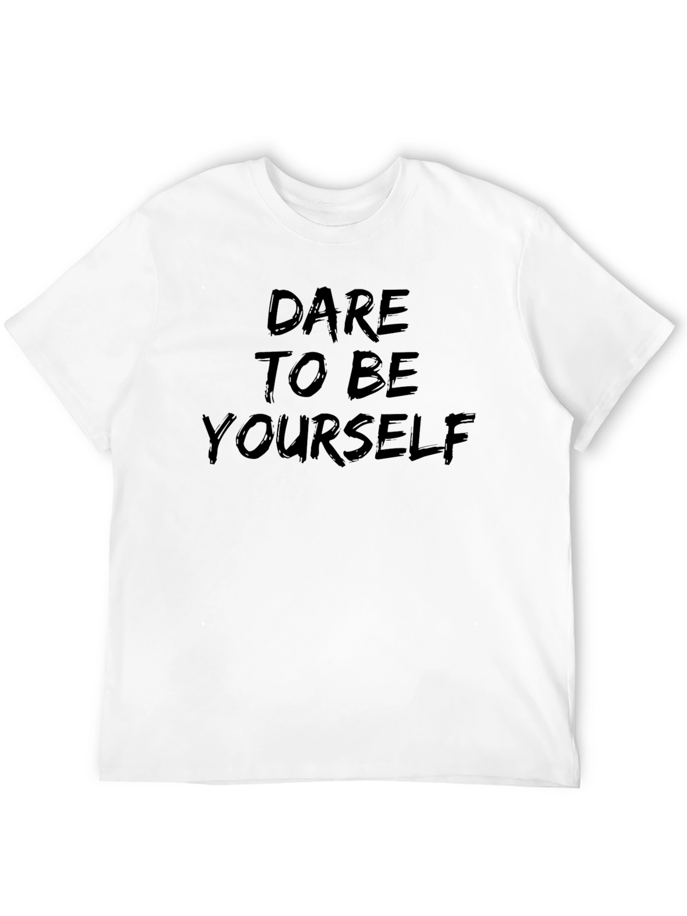 Black Dare To Be Yourself Graphic Black T-Shirt view 12