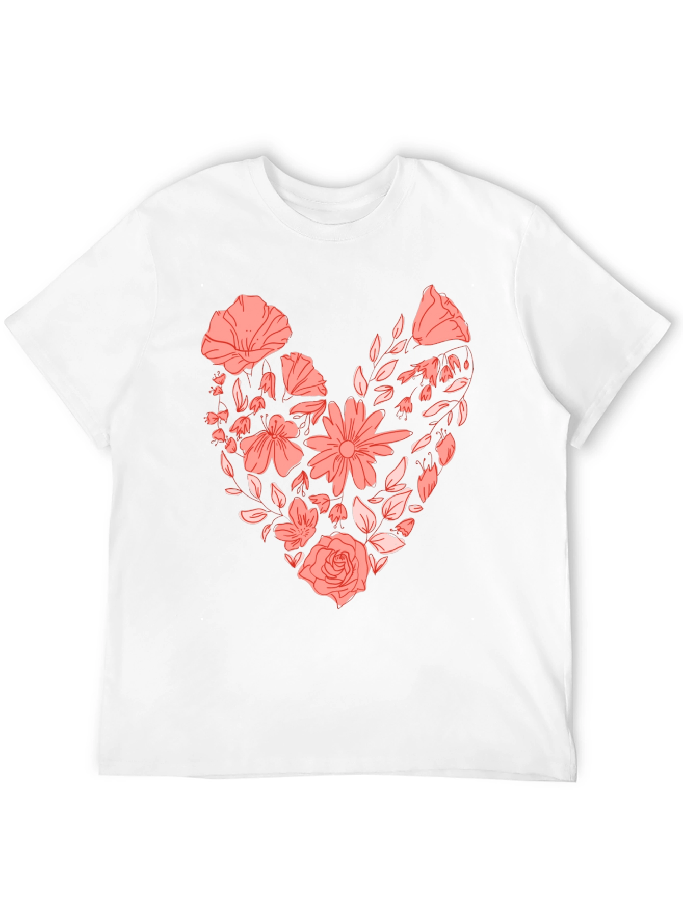 Black Floral Heart Graphic Tee - Black view 12