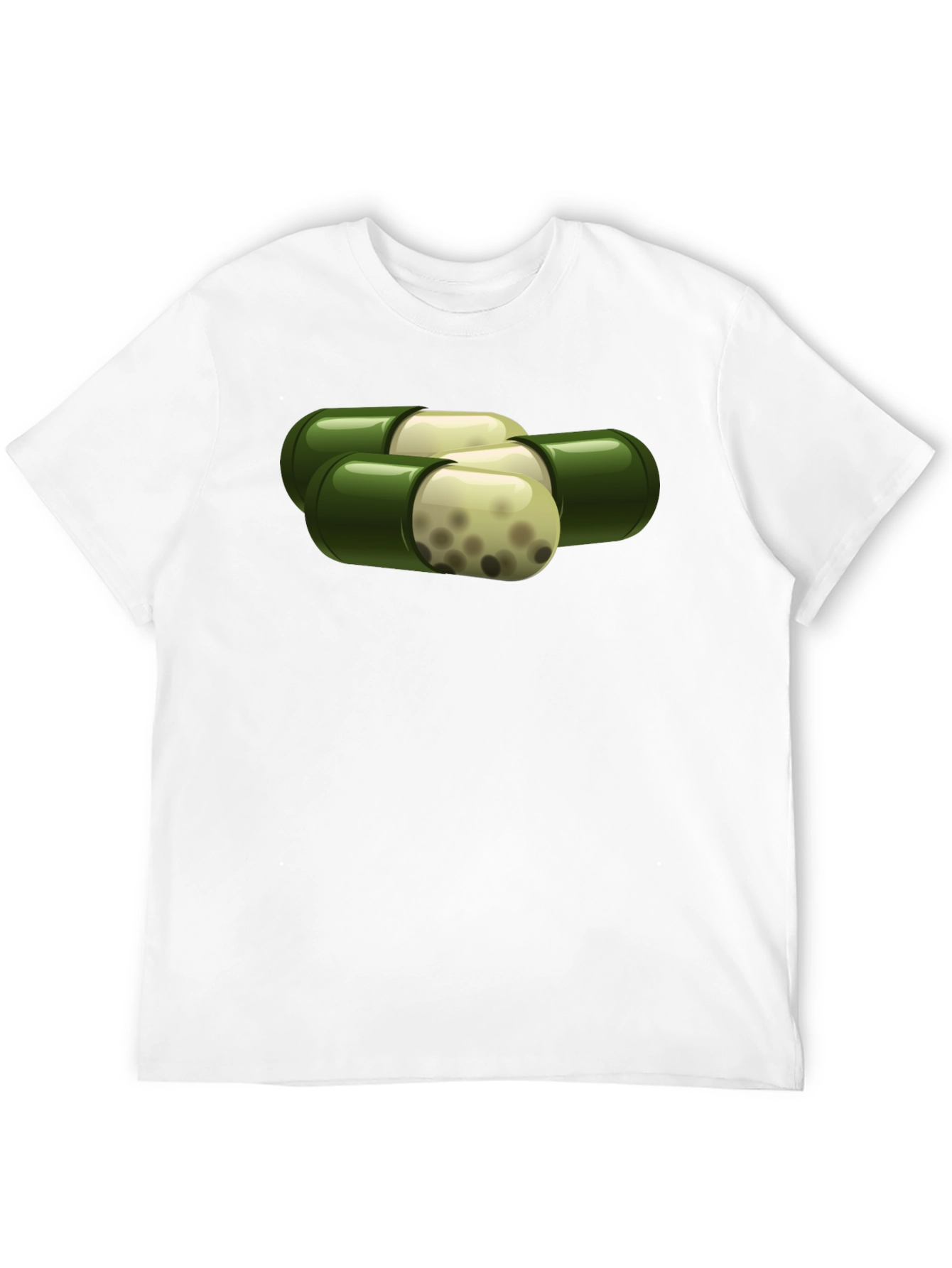Black Capsule Graphic T-Shirt - Unique Pill Design view 12