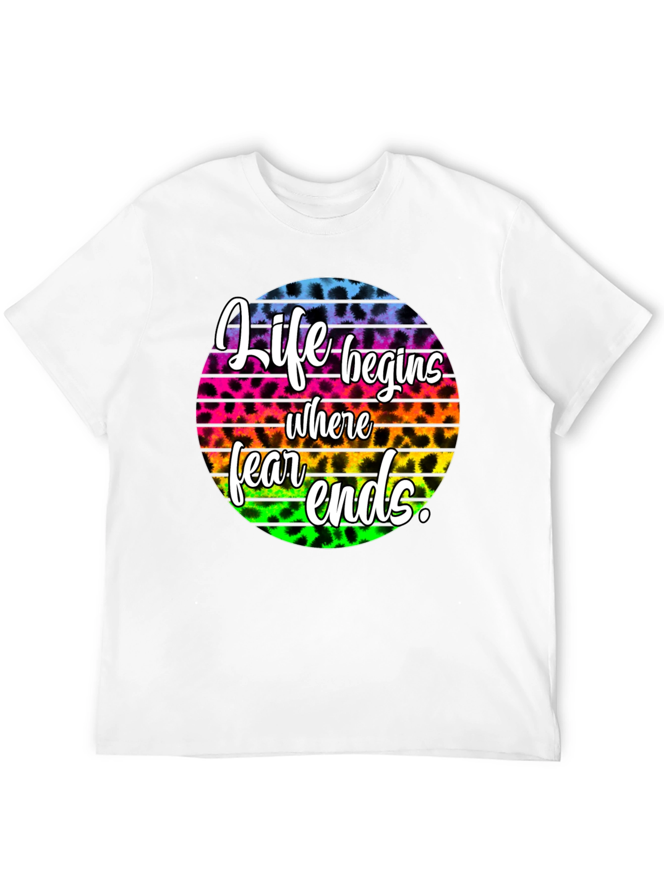 Black Life Begins Where Fear Ends Graphic Tee view 12