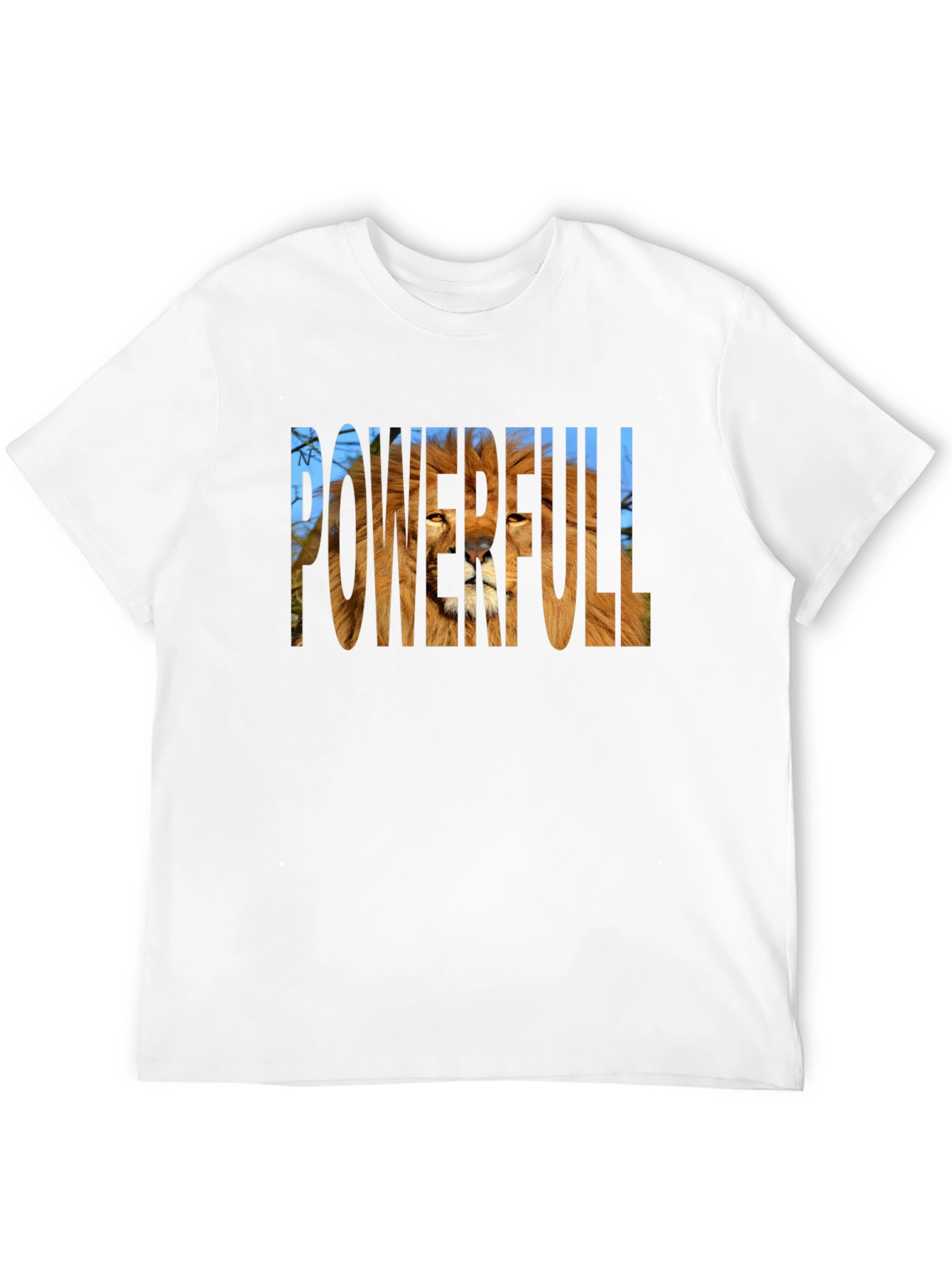 Black Powerful Lion Graphic T-Shirt - Black view 12