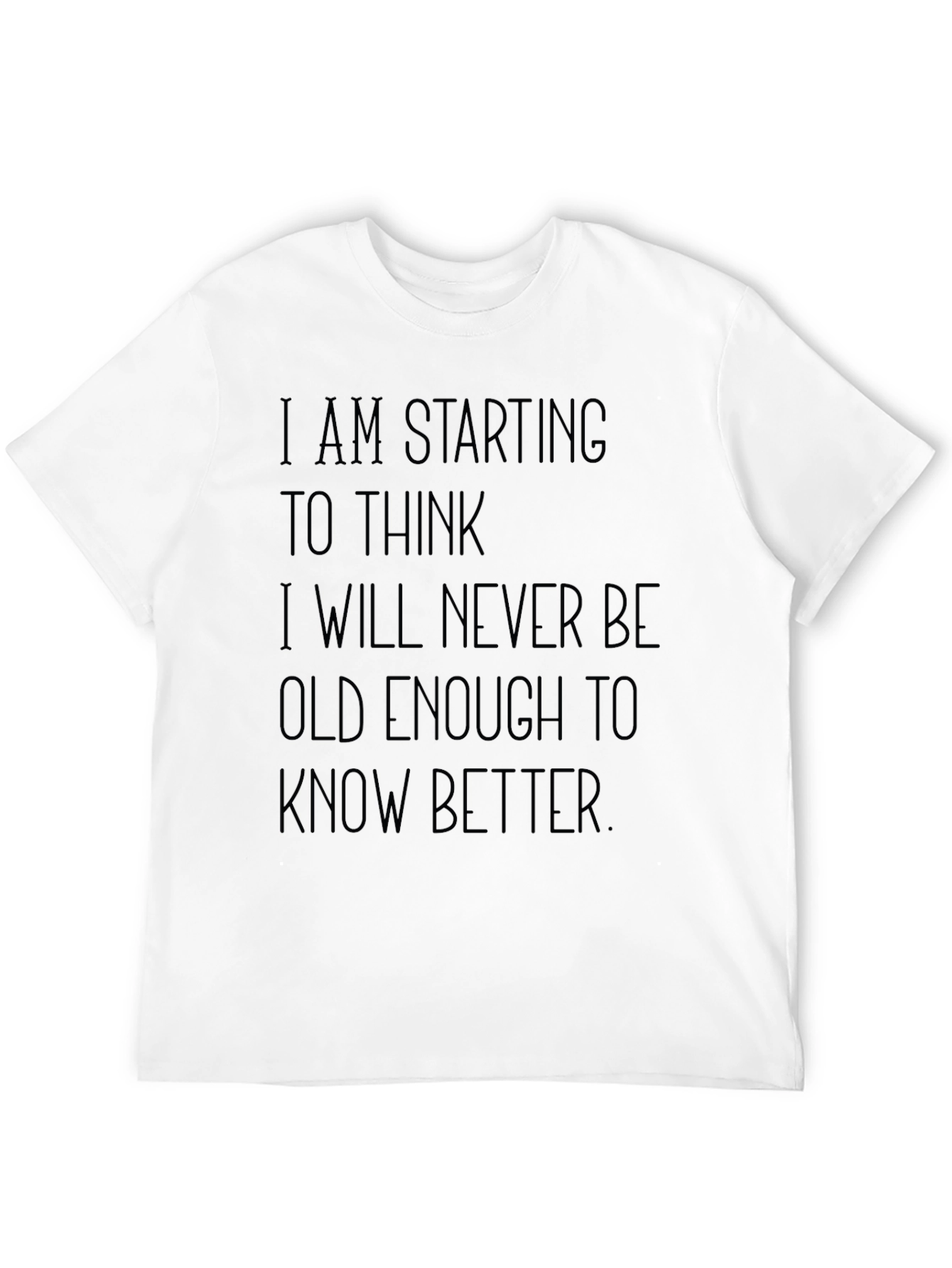 Black Humorous "Never Old Enough" Graphic Tee view 12