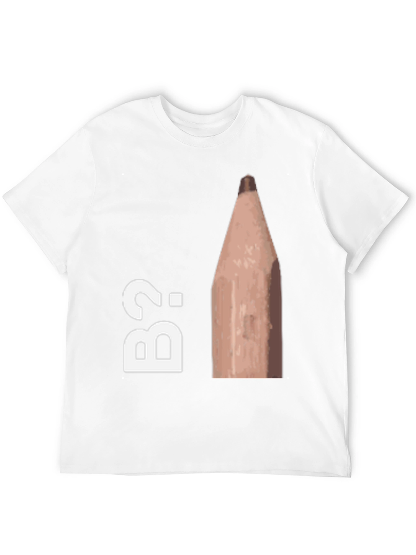 Black B2 Pencil Humor Graphic Tee view 12