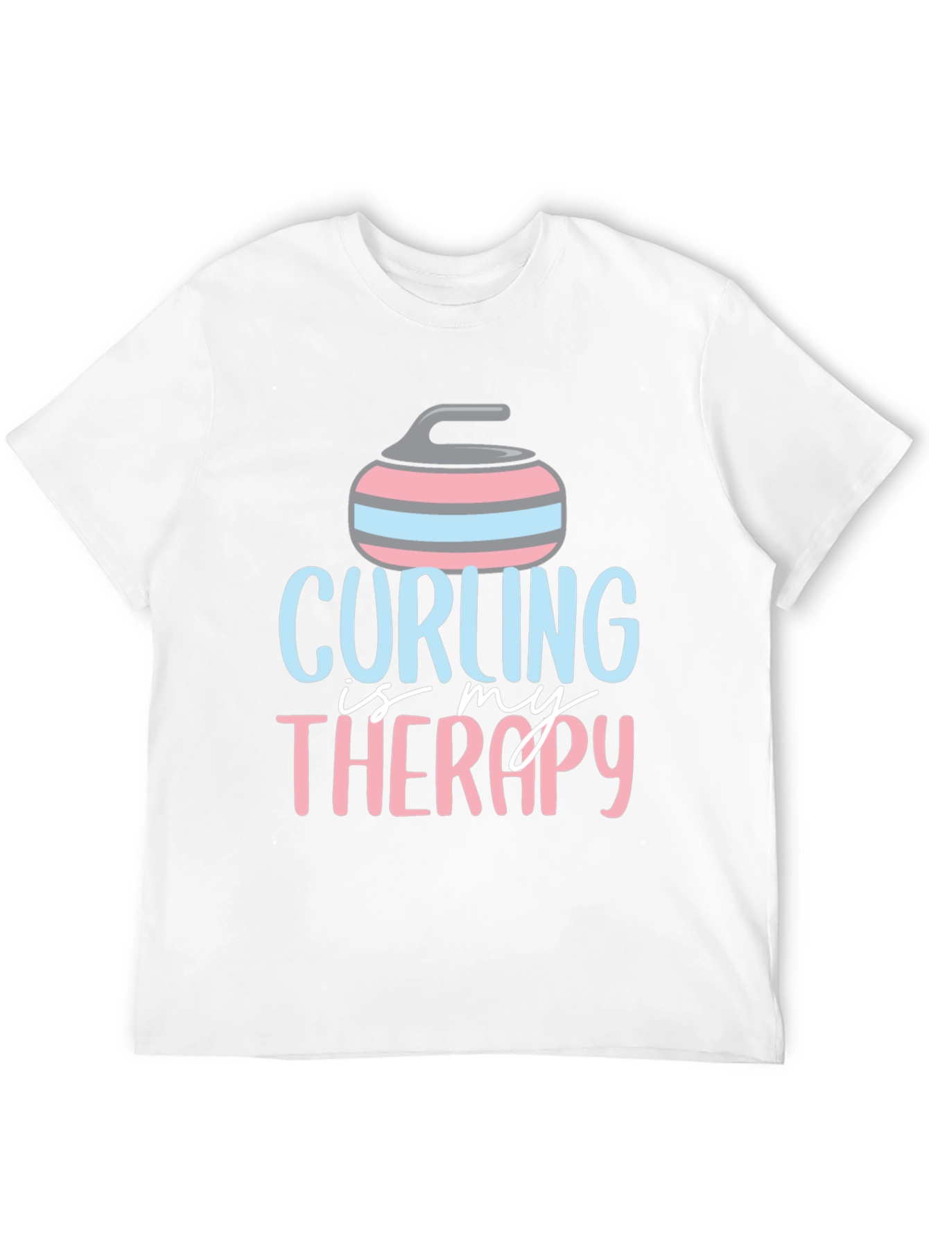 Black Curling Is My Therapy Graphic T-Shirt view 12