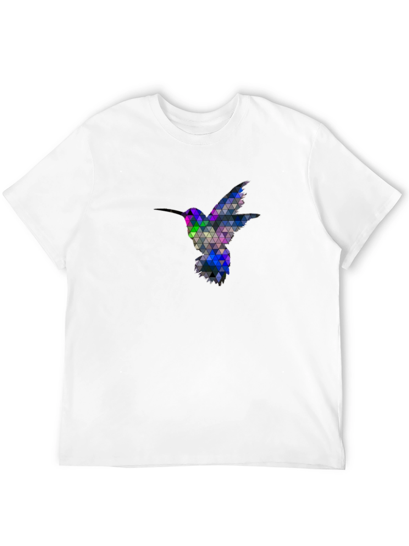 Black Geometric Hummingbird Graphic Tee - Black view 12