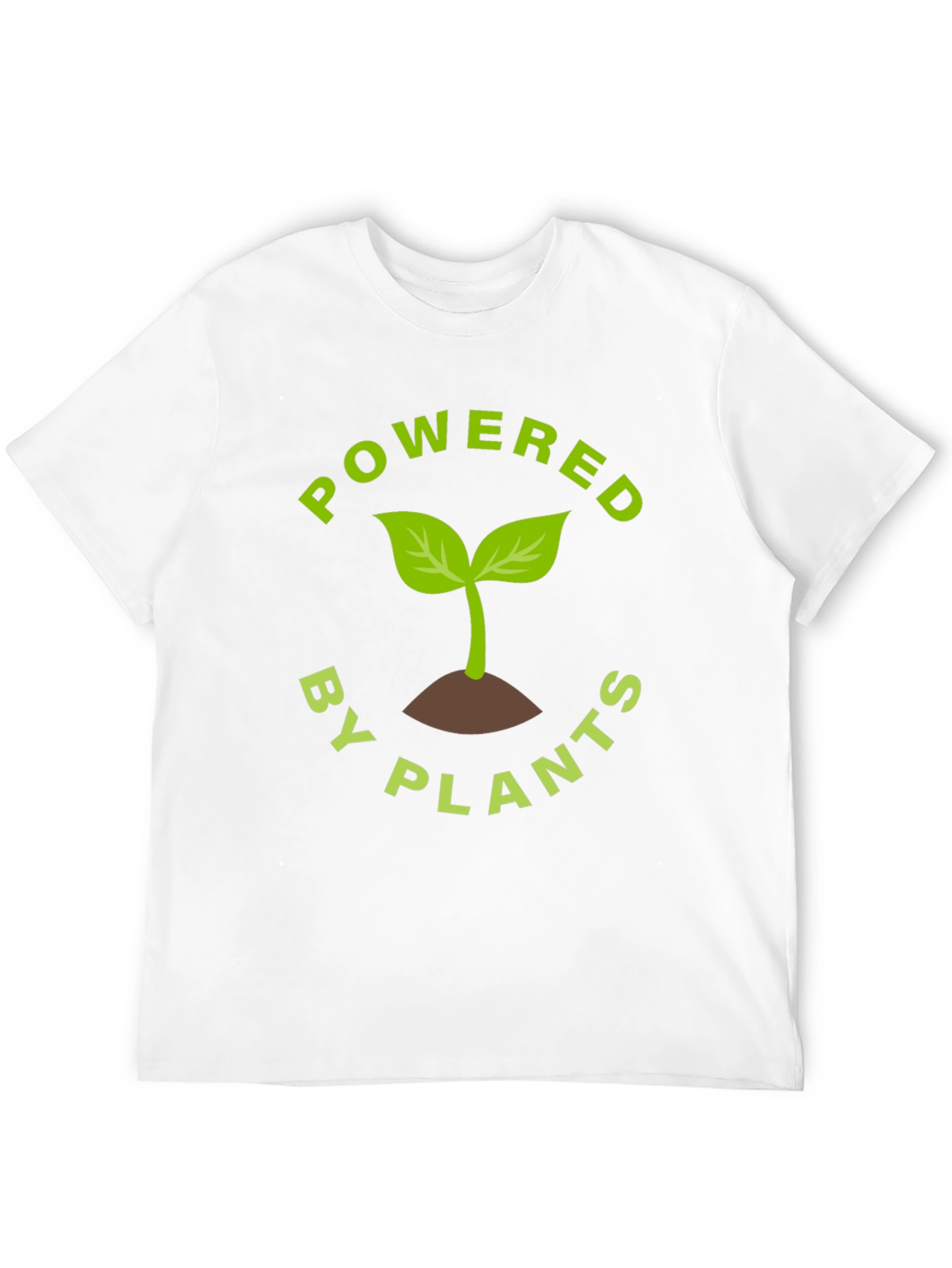 Black Powered By Plants T-Shirt - Vegan Friendly view 12