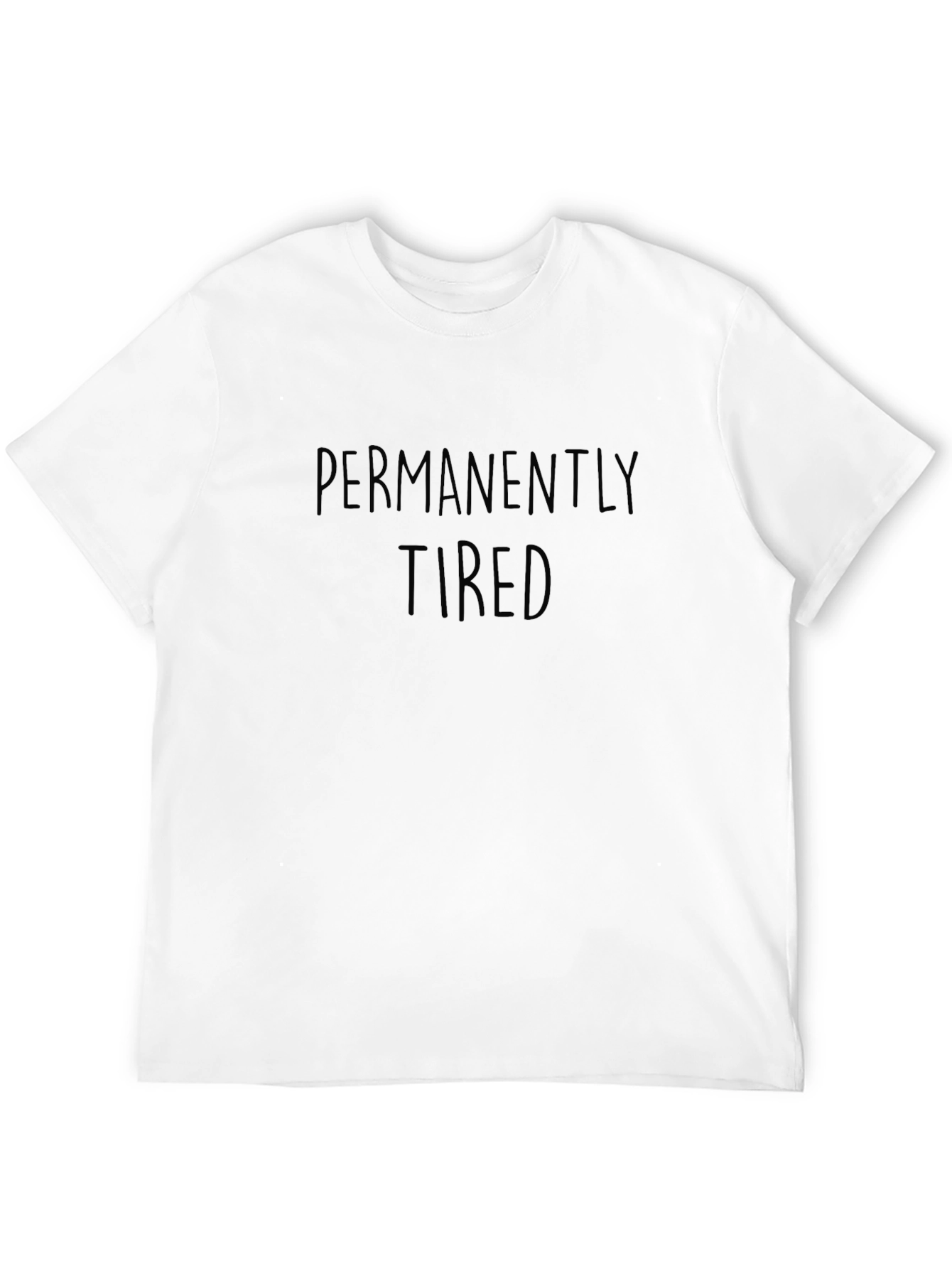 Black Permanently Tired Black T-Shirt view 12