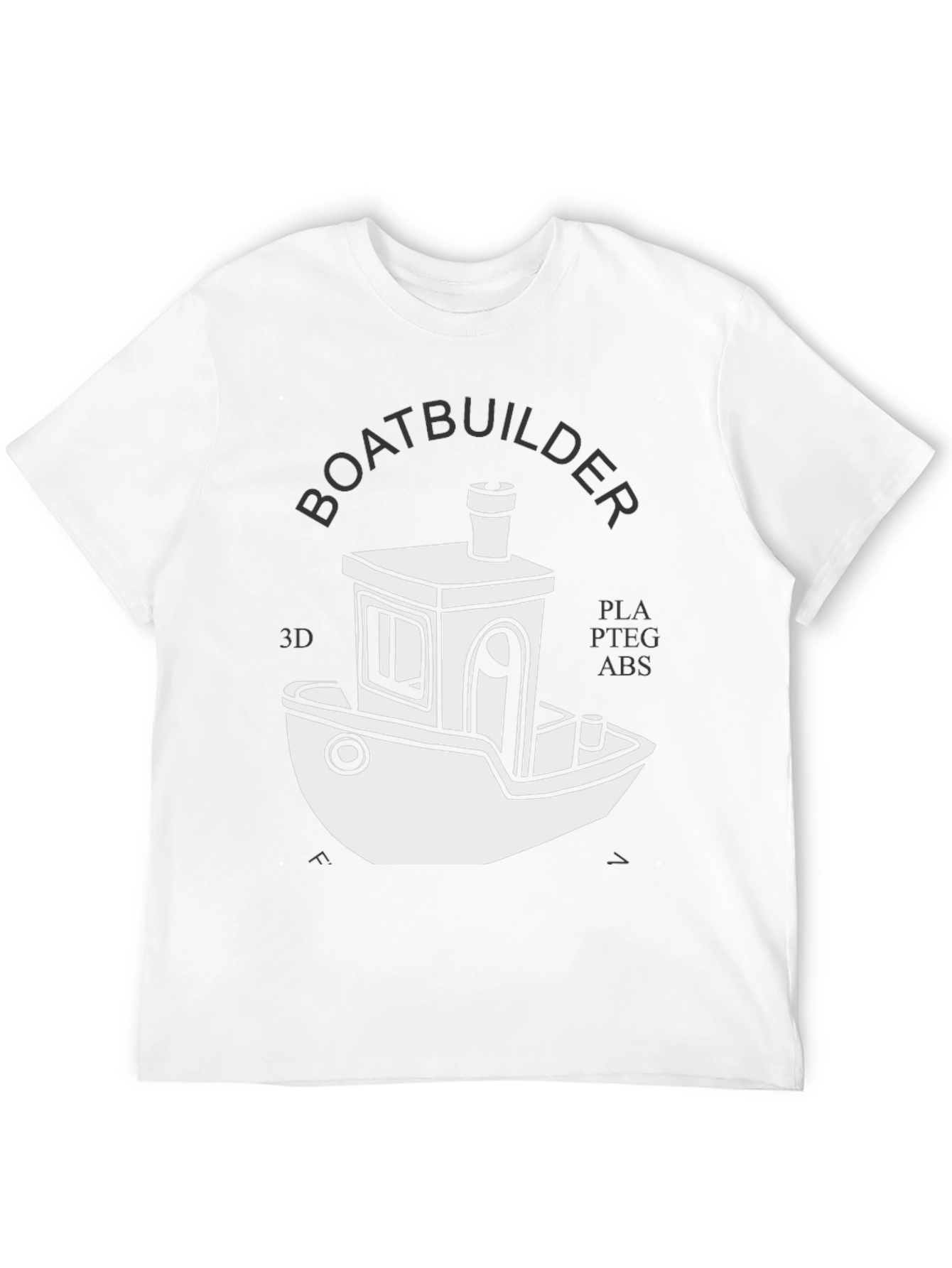 Black Boatbuilder 3D Printing T-Shirt - Black view 12