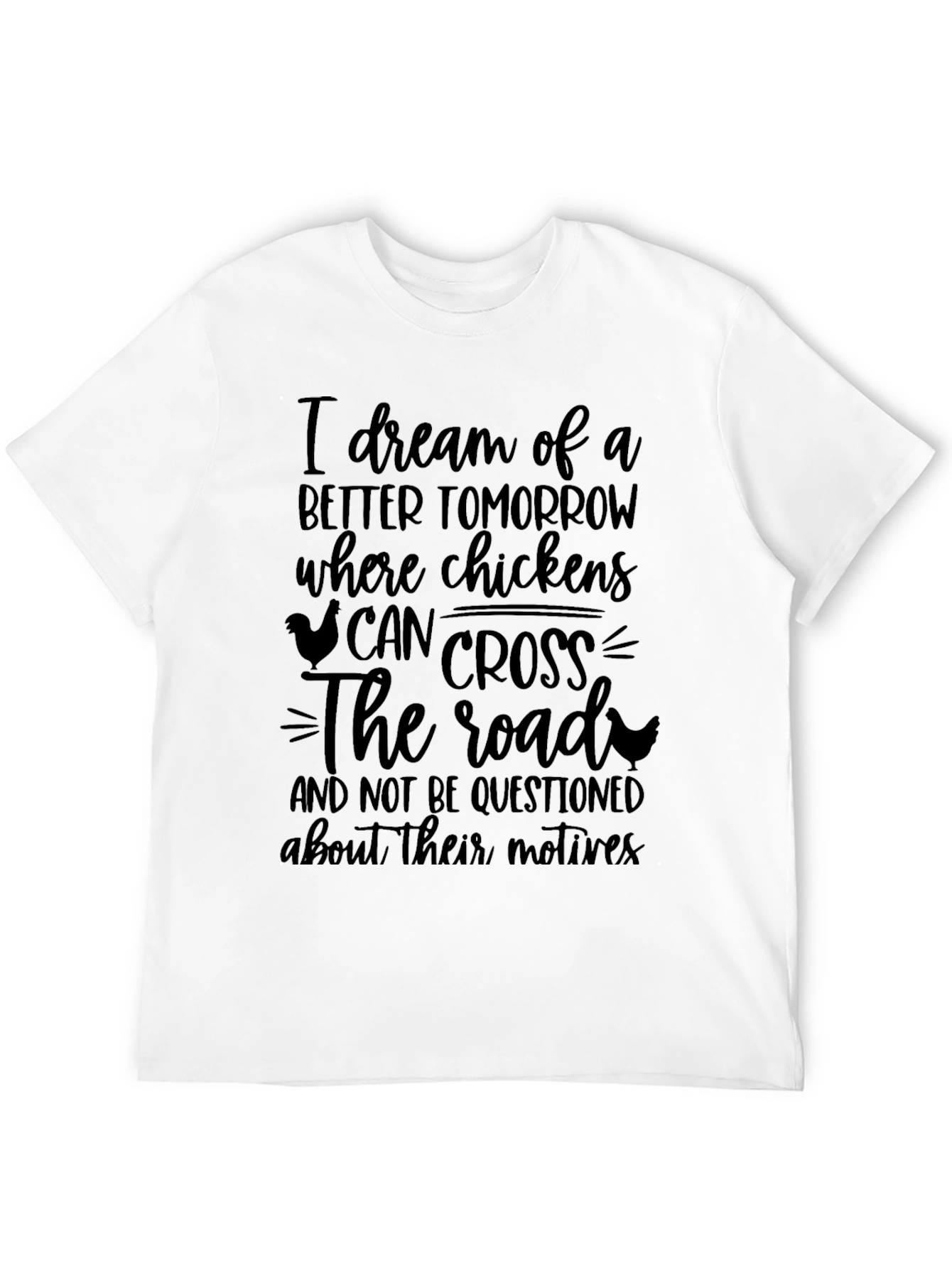 Black I Dream of Chickens T-Shirt - Funny Chicken Lover Tee view 12