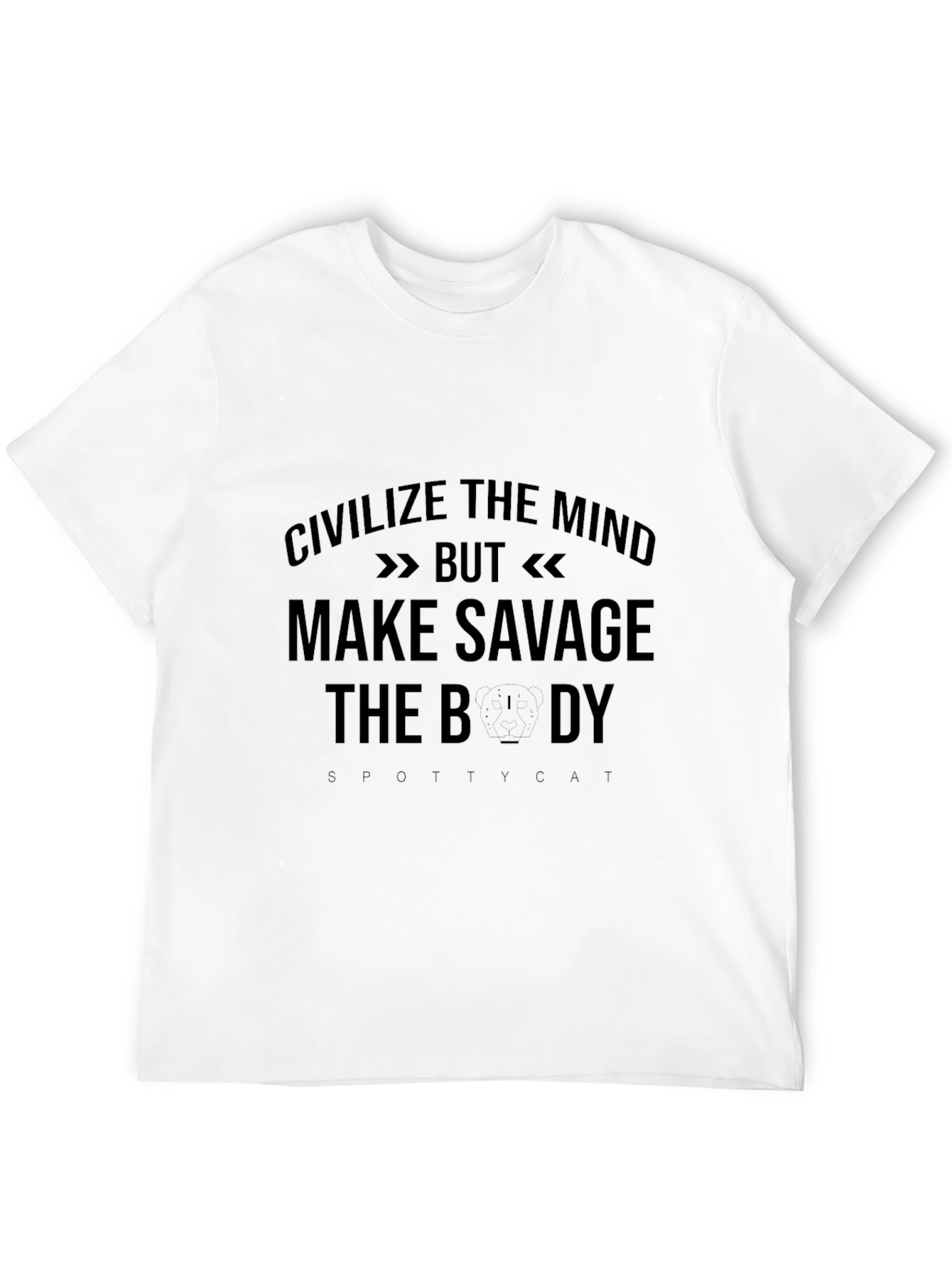 Black Civilize the Mind Savage the Body T-Shirt view 12