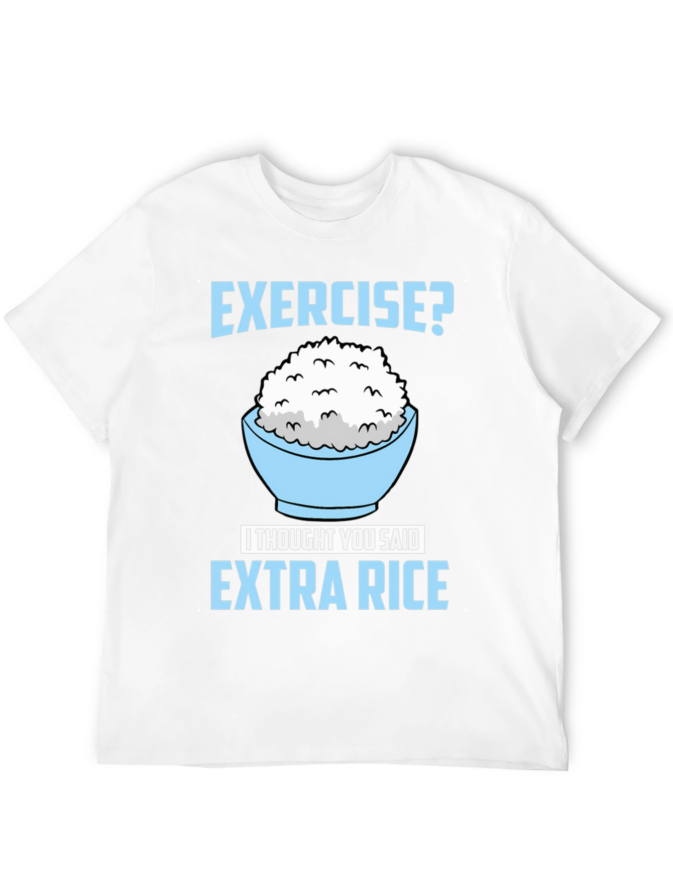 Black Extra Rice T-Shirt - Funny Foodie Tee view 12