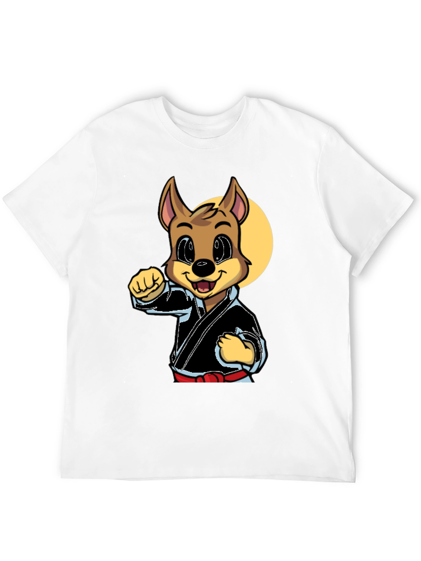Black Karate Dog Graphic Tee - Black Martial Arts Shirt view 12