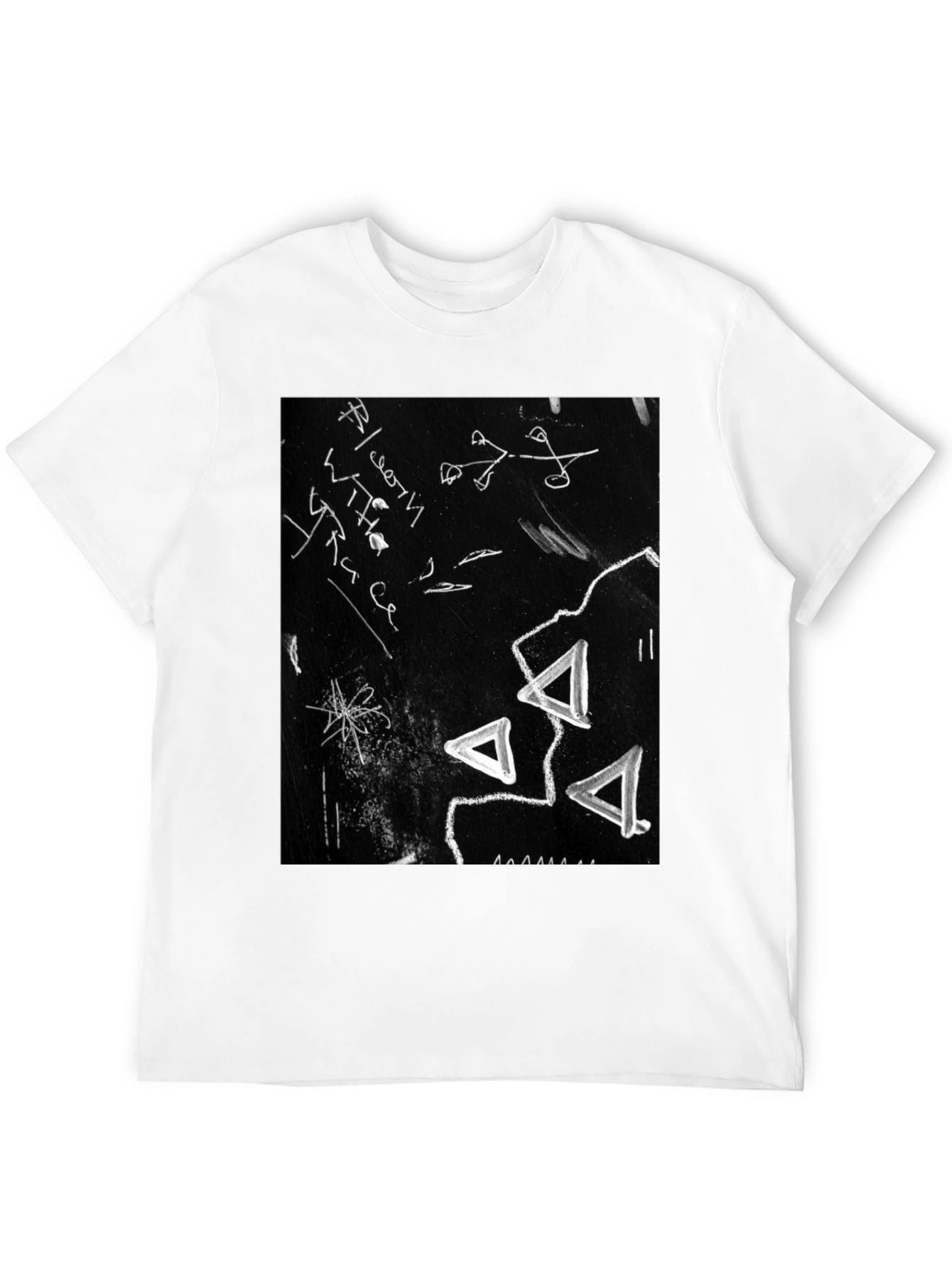 Black Abstract Black Graphic Tee view 12