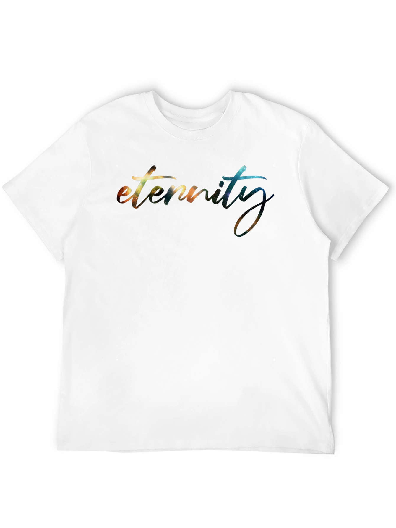 Black Eternity Galaxy Print Black T-Shirt view 12